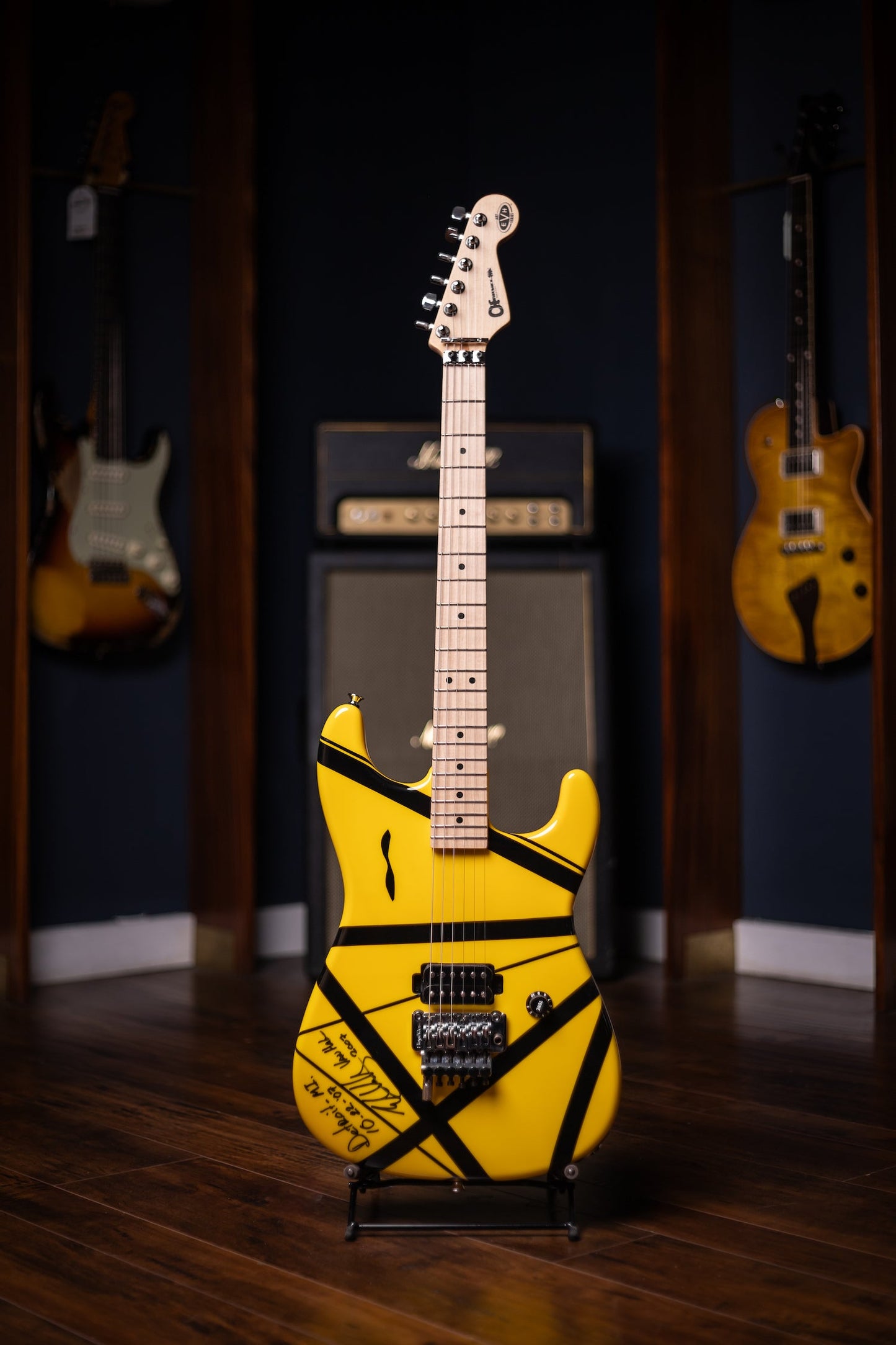 2007 Charvel EVH Striped Detroit - Yellow, Black