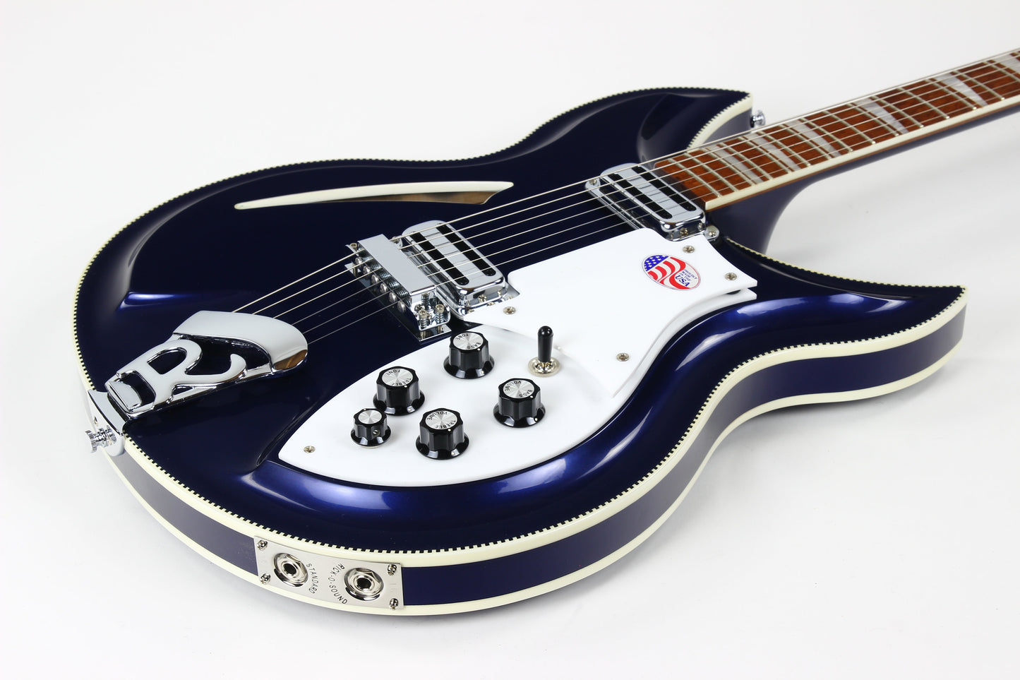 2016 Rickenbacker 381 V69 Midnight Blue MID Checkerboard Binding