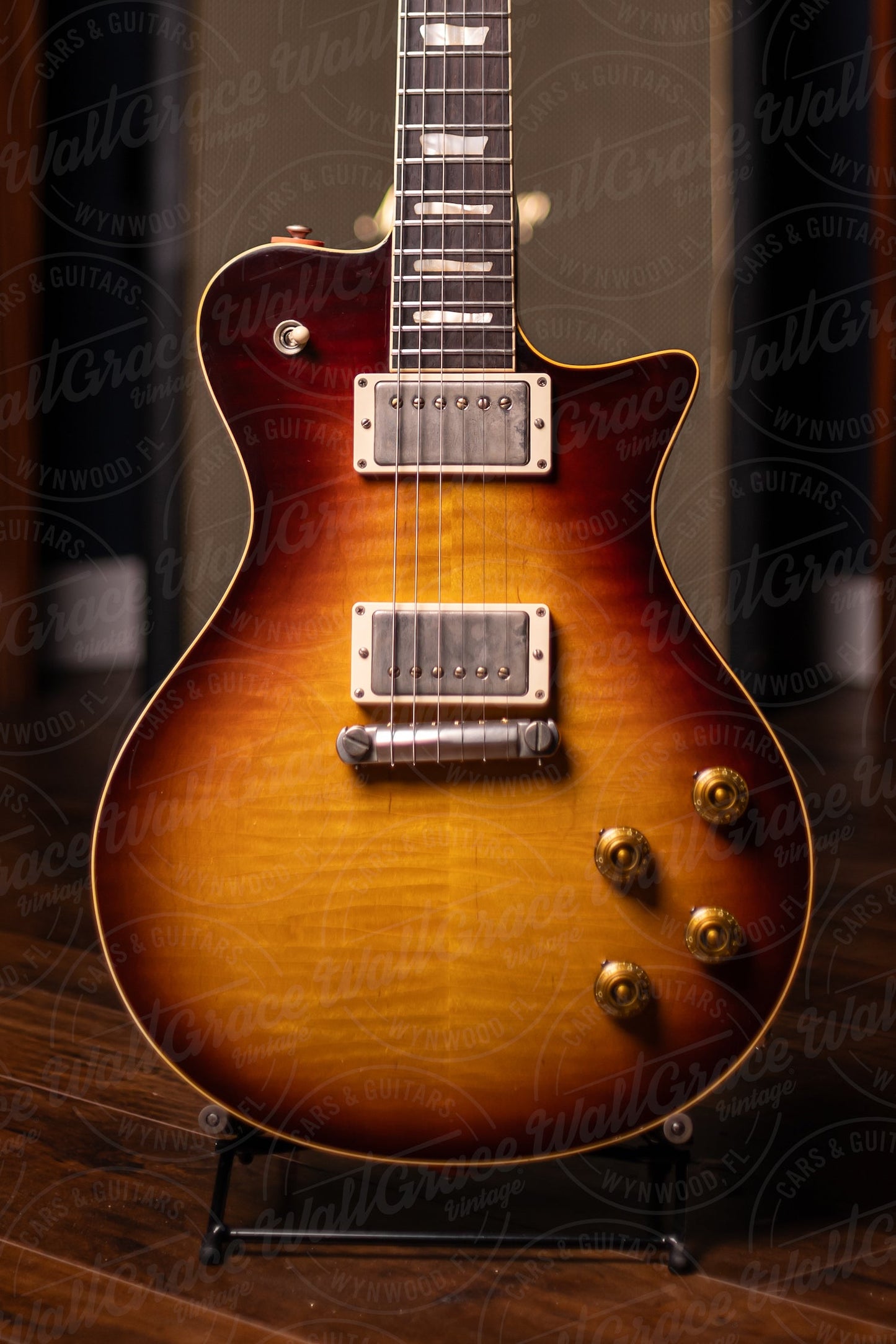 PRE ORDER | Carneglia Master Series Stallion Standard Wraparound Electric Guitar with Brazilian Rosewood - Aged Tobacco Burst