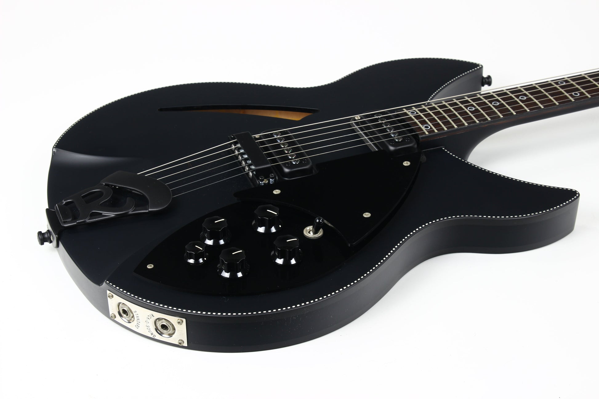 2016 Rickenbacker 360 Noir Limited Edition Matte Black Checkerboard Binding