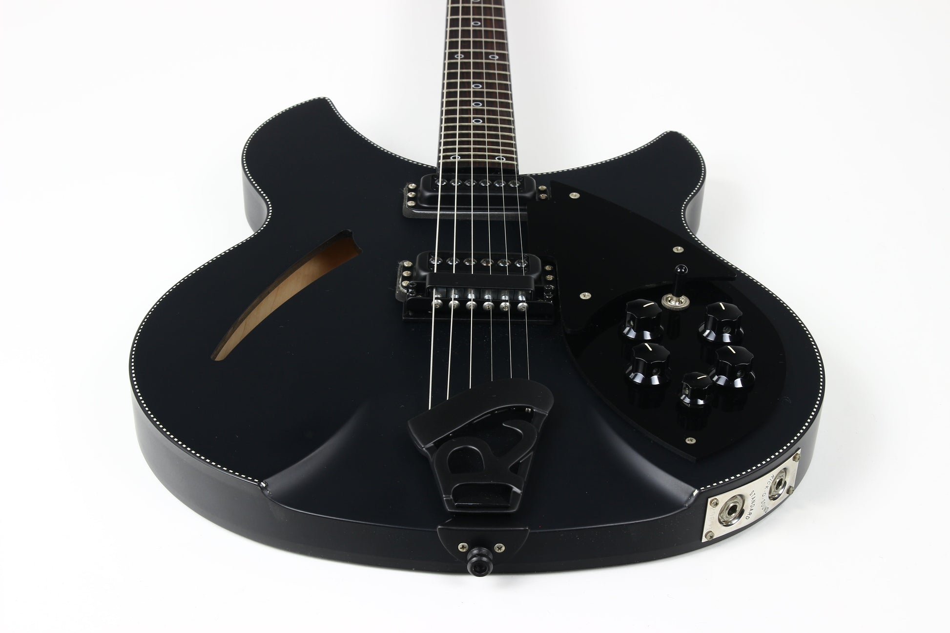 2016 Rickenbacker 360 Noir Limited Edition Matte Black Checkerboard Binding