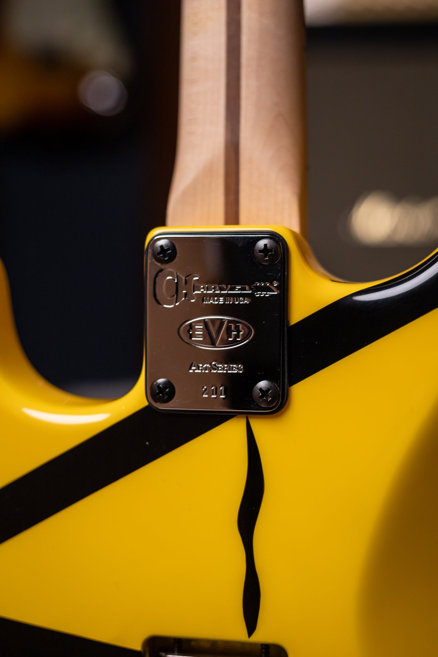 2007 Charvel EVH Striped Detroit - Yellow, Black