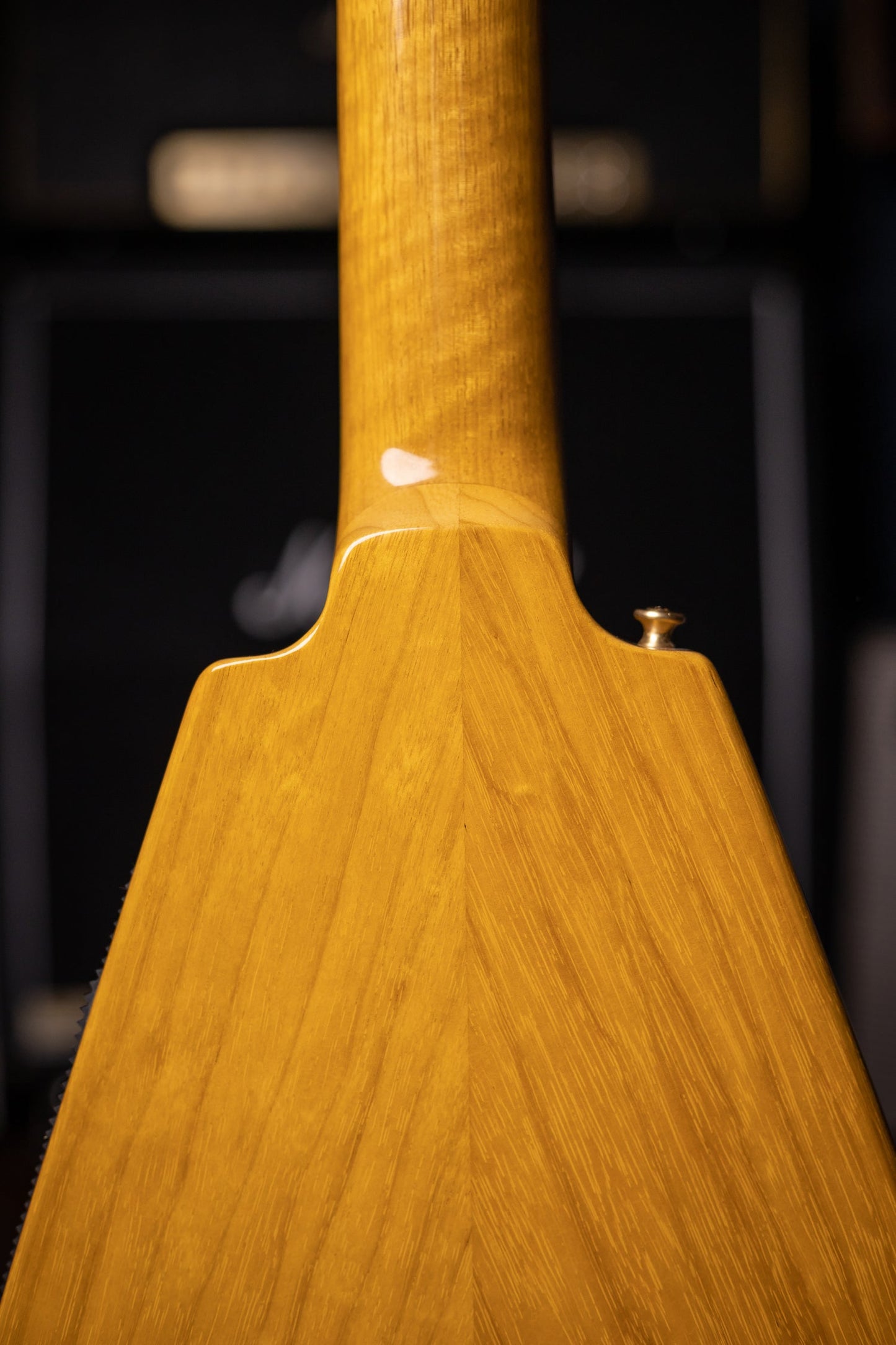 Gibson Custom Shop 1958 Korina Flying V Black Pickguard Electric Guitar - Natural