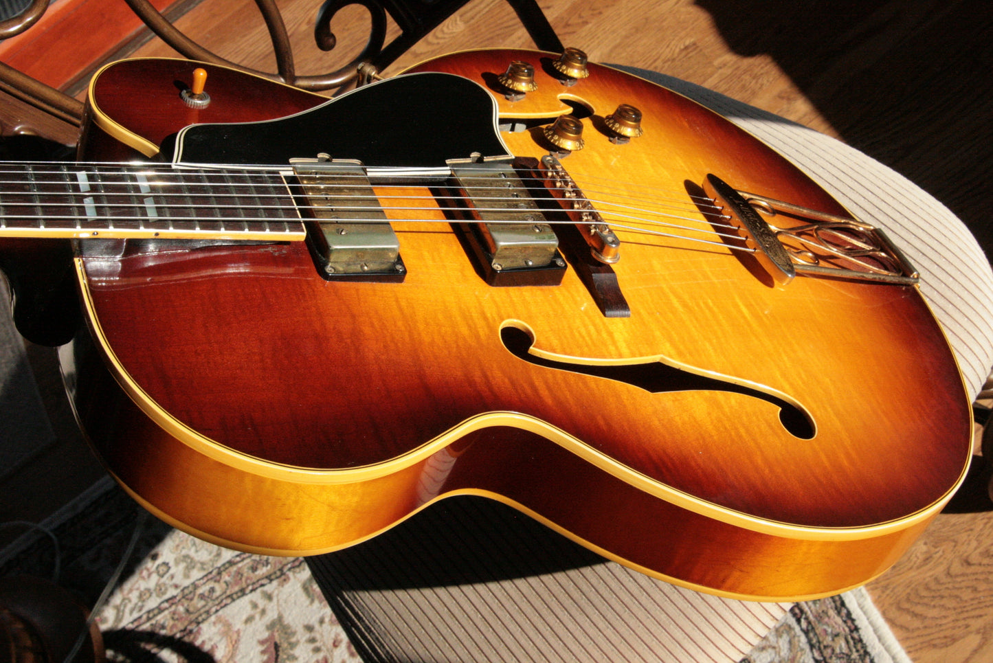 1957 Gibson ES-350T Sunburst! 2 PAF's, Sunburst, Light Flametop! Byrdland 335 355 345