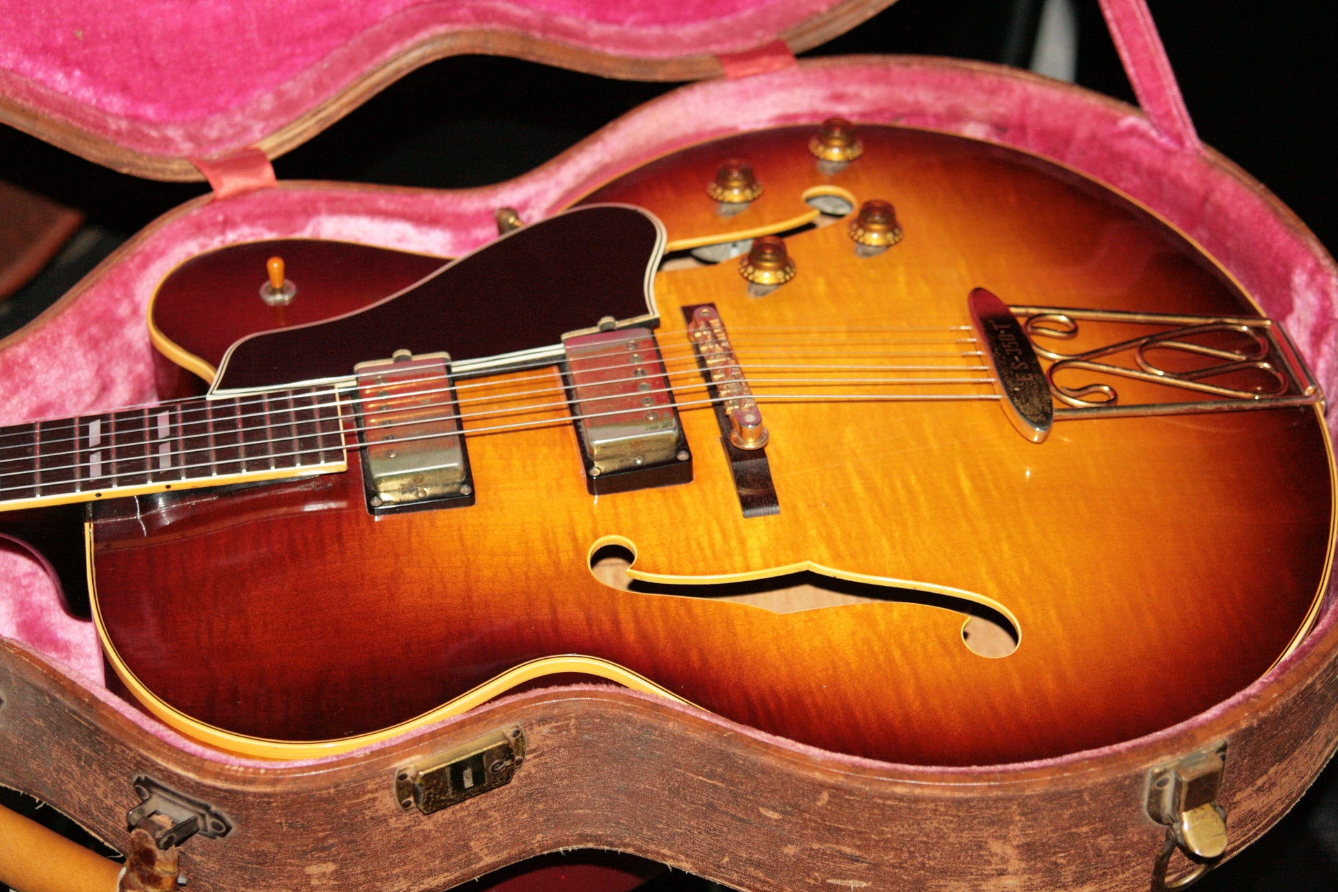 1957 Gibson ES-350T Sunburst! 2 PAF's, Sunburst, Light Flametop! Byrdland 335 355 345