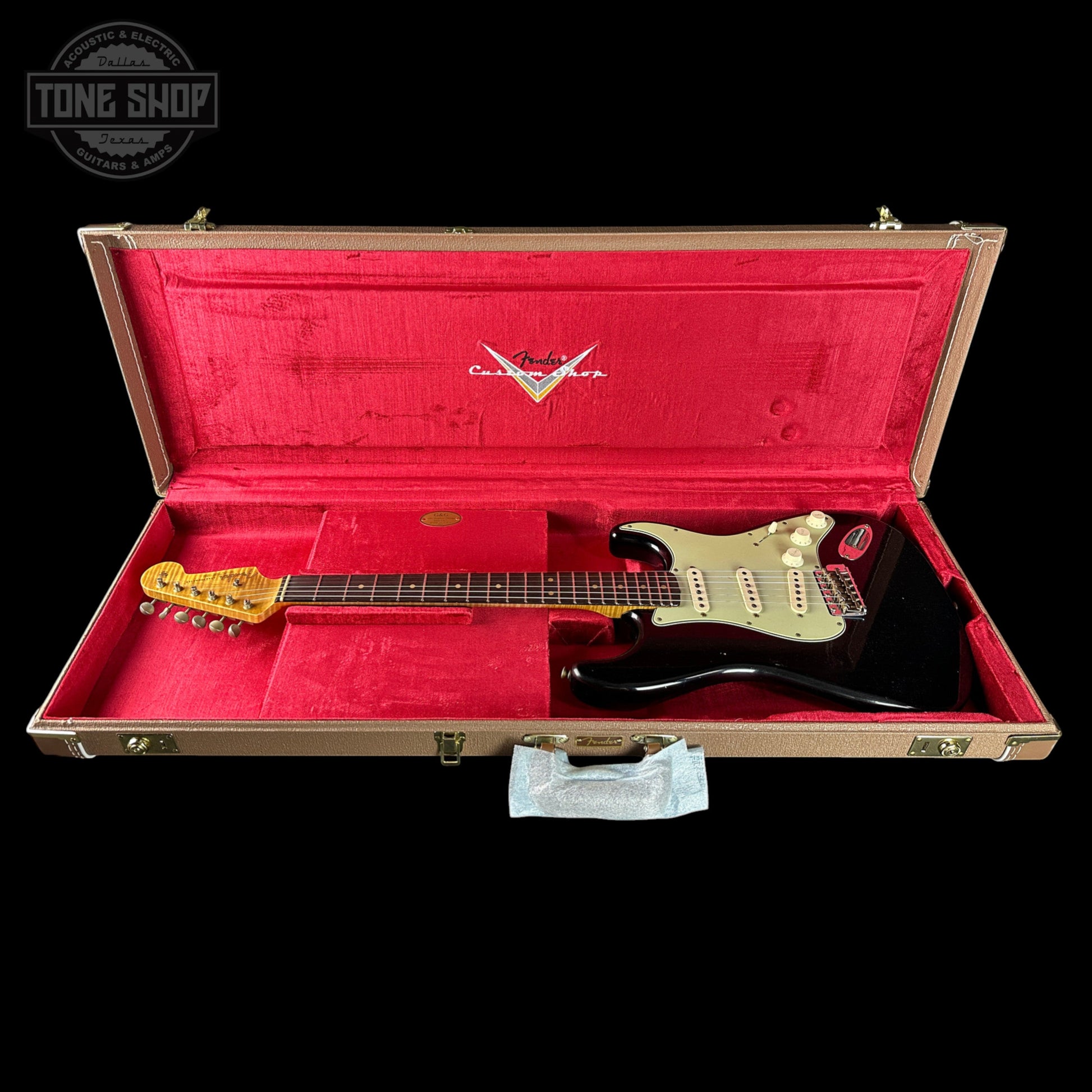 Fender Custom Shop TSG Exclusive ’63 Stratocaster Chambered Black Journeyman Relic w/case CZ589046