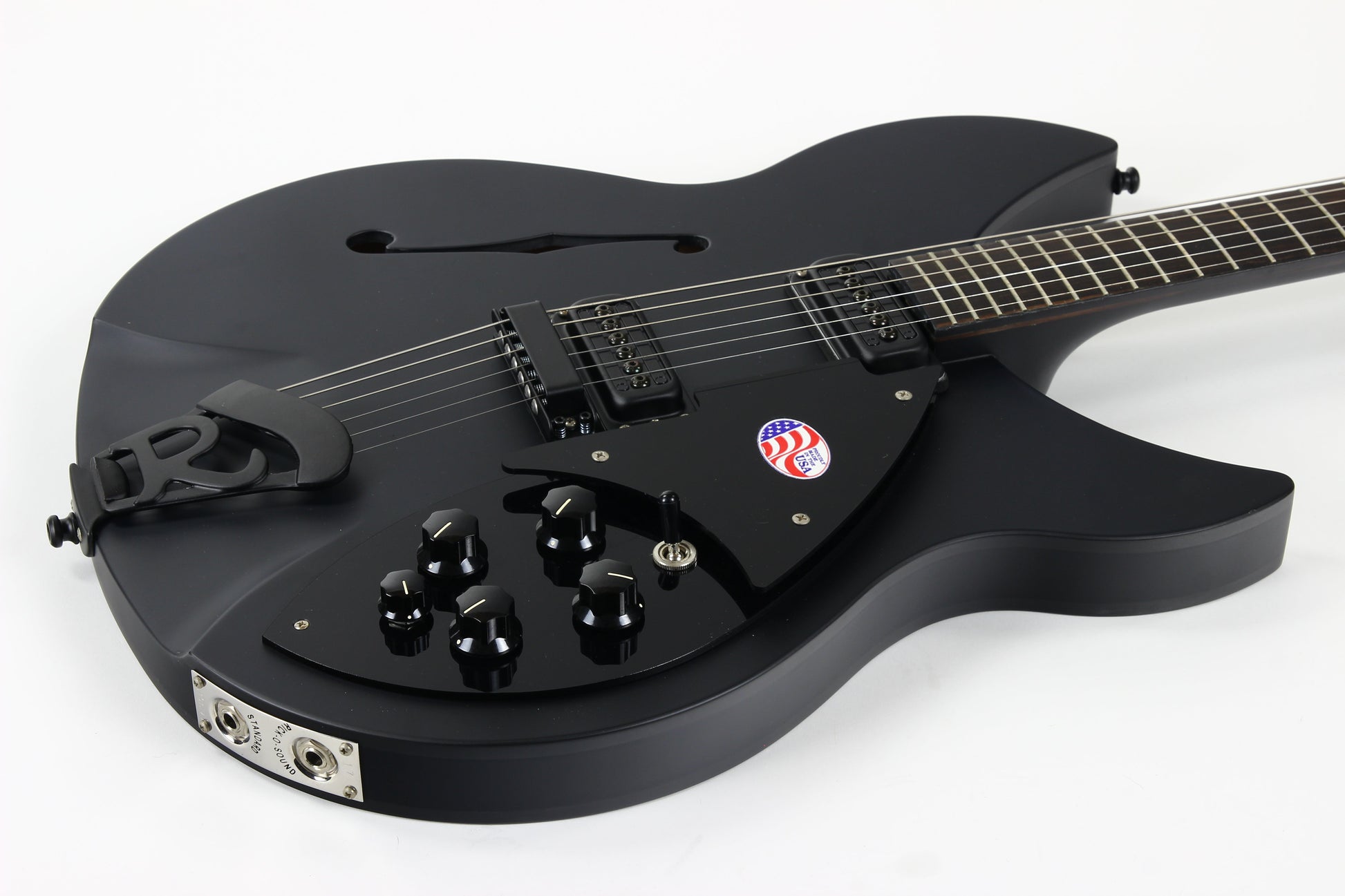 2017 Rickenbacker 360 SPC FB WB - Flat Black Limited Run Double Bound F-hole