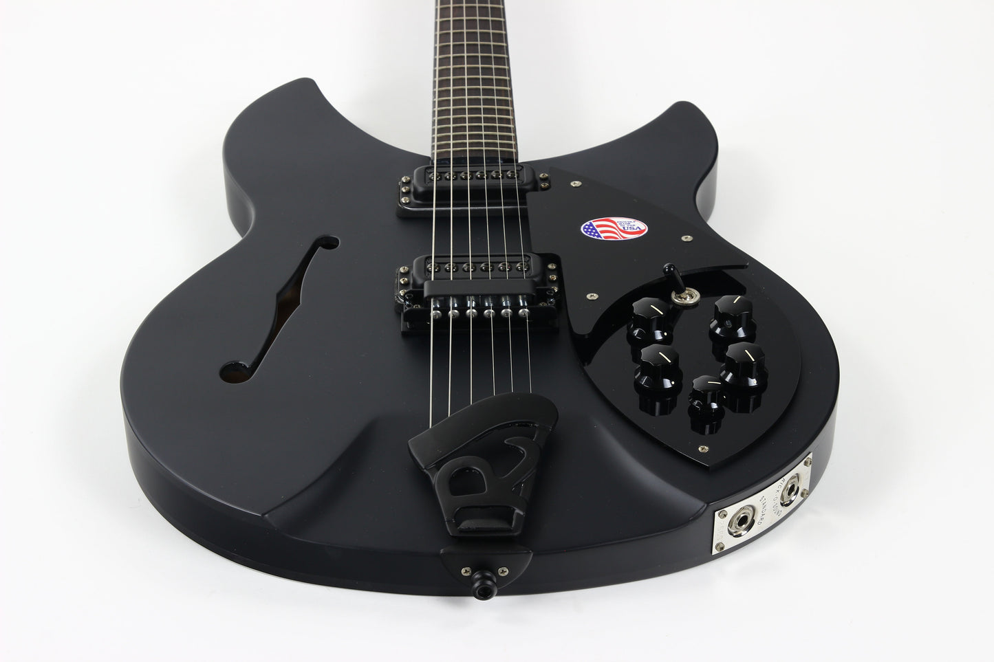 2017 Rickenbacker 360 SPC FB WB - Flat Black Limited Run Double Bound F-hole