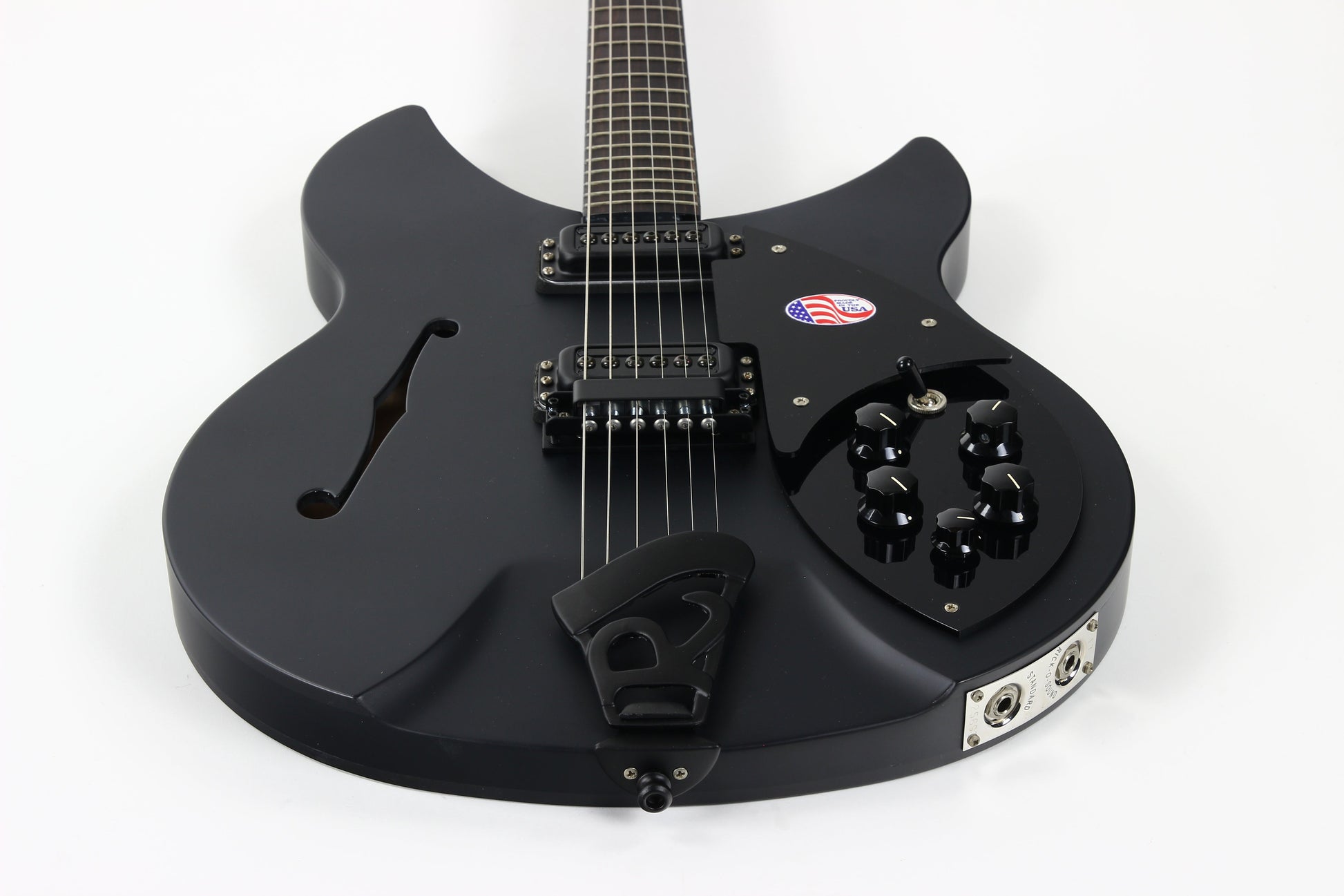 2017 Rickenbacker 360 SPC FB WB - Flat Black Limited Run Double Bound F-hole