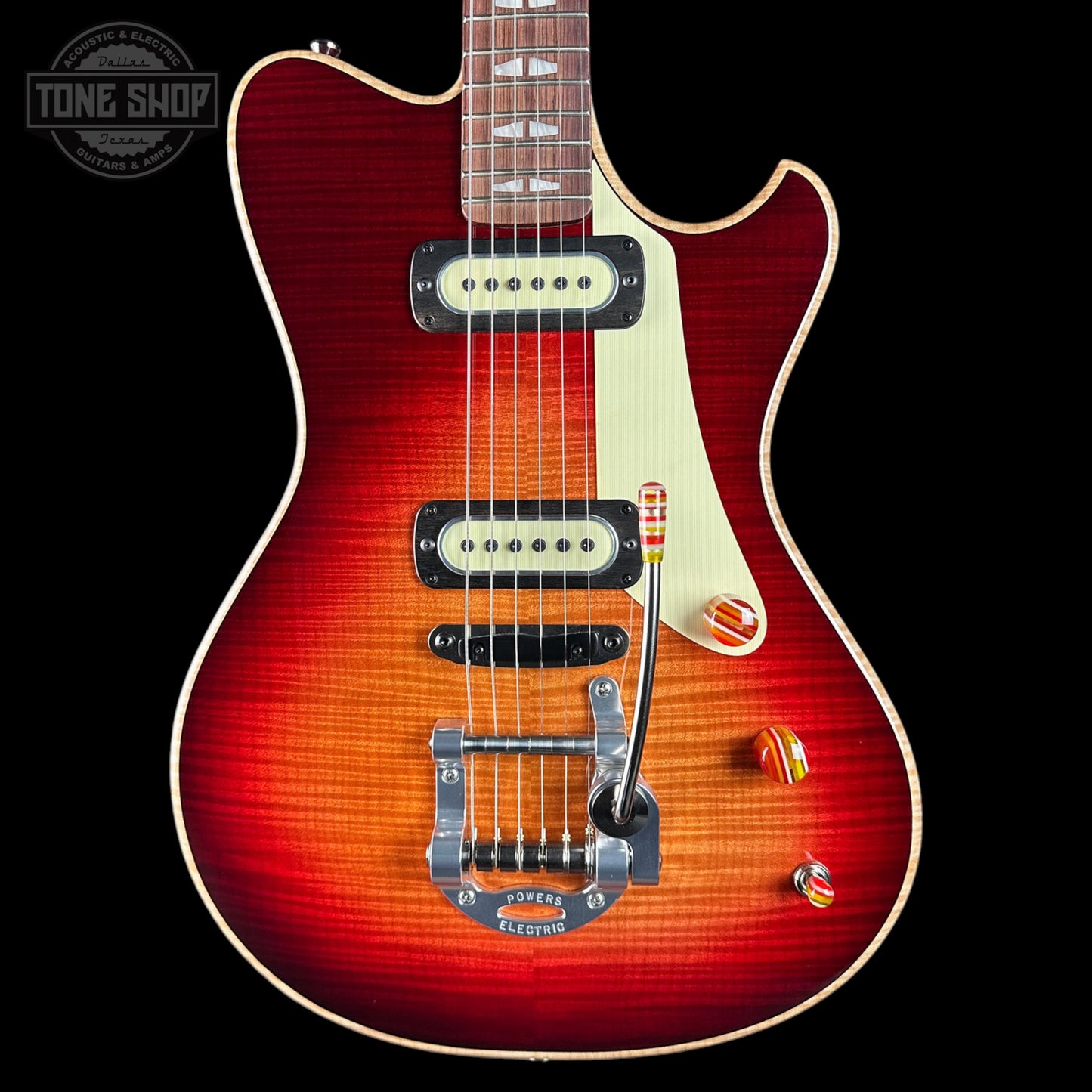 Powers Electric A-Type Select Washed Cherry / Garnet Red w/softcase B467