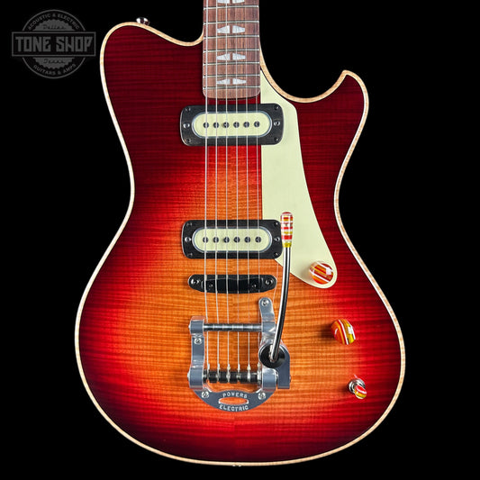 Powers Electric A-Type Select Washed Cherry / Garnet Red w/softcase B467
