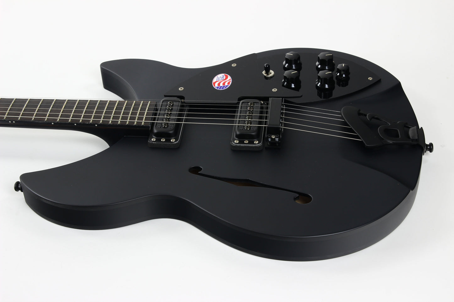 2017 Rickenbacker 360 SPC FB WB - Flat Black Limited Run Double Bound F-hole