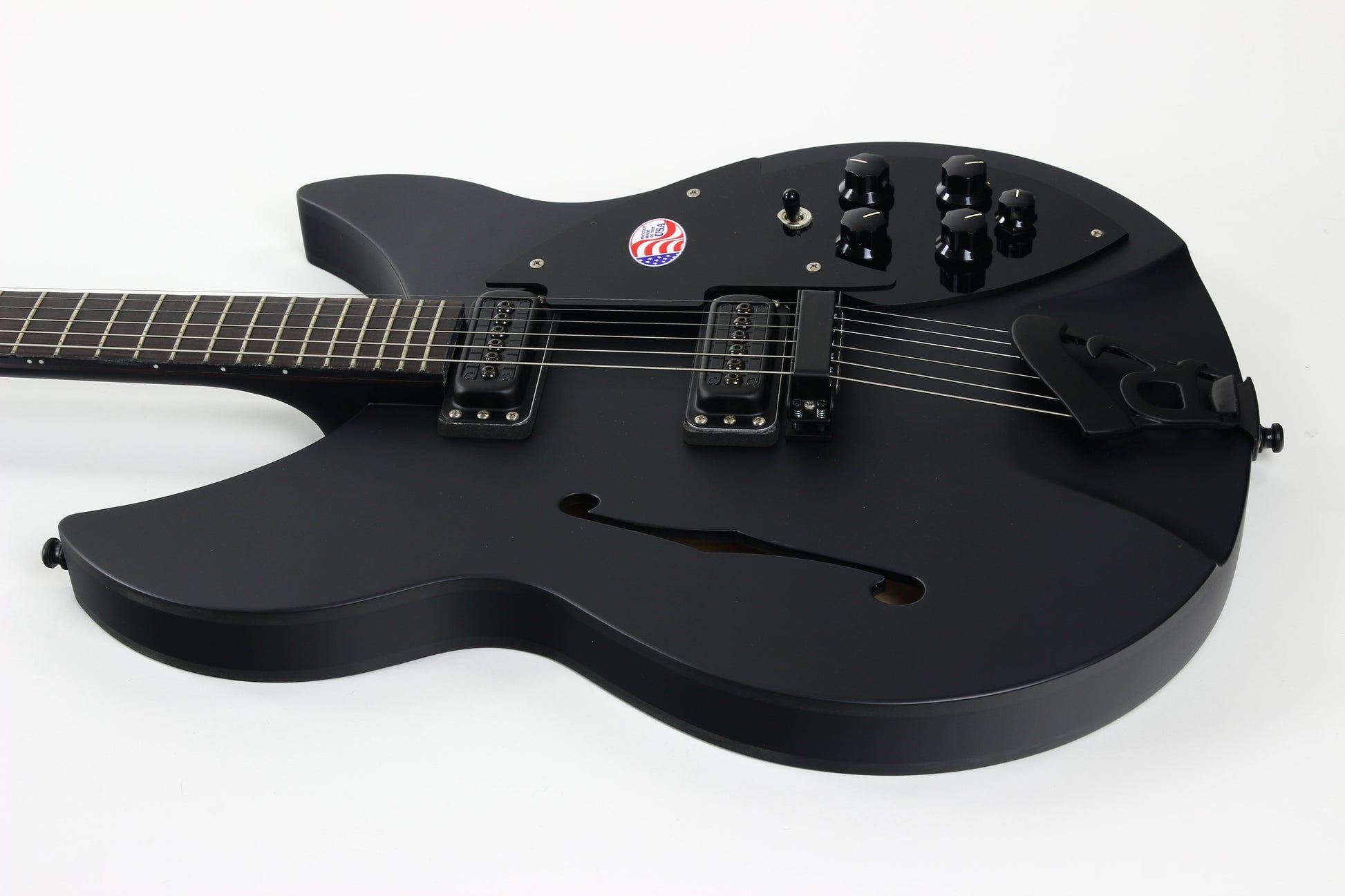 2017 Rickenbacker 360 SPC FB WB - Flat Black Limited Run Double Bound F-hole