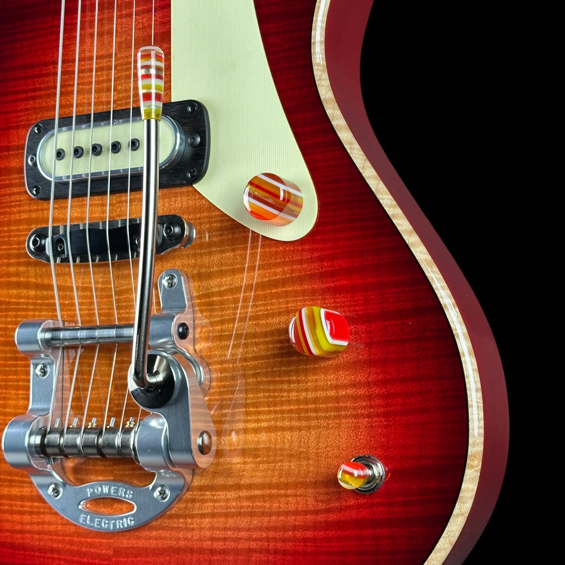 Powers Electric A-Type Select Washed Cherry / Garnet Red w/softcase B467