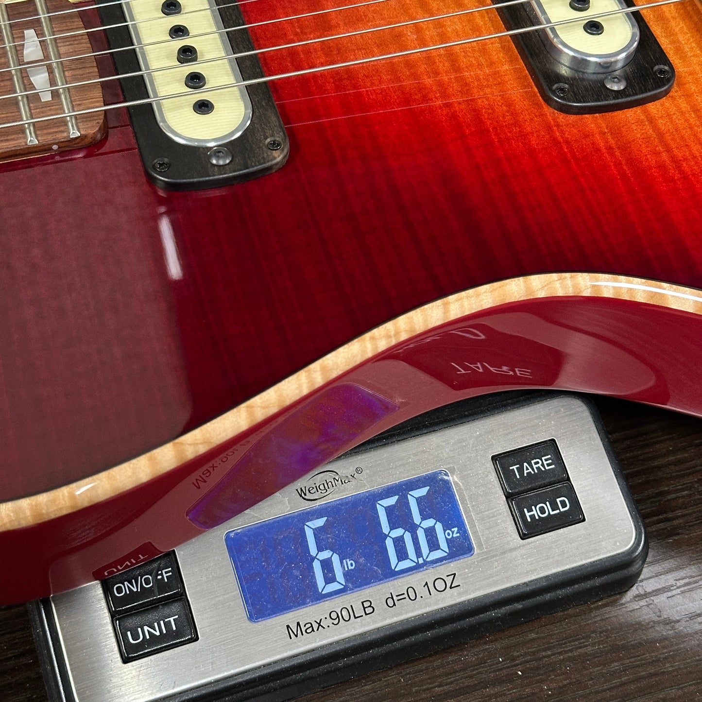 Powers Electric A-Type Select Washed Cherry / Garnet Red w/softcase B467