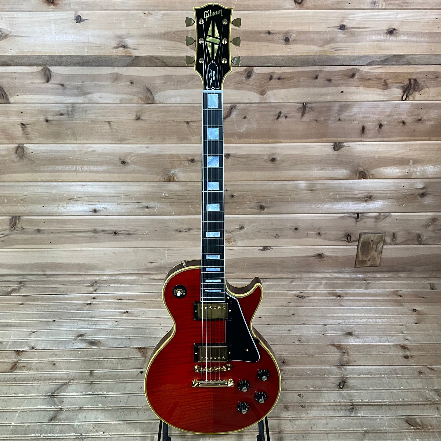 Gibson Custom Shop M2M 1968 Les Paul Custom Figured Top Electric Guitar - Sweet Cherry Red
