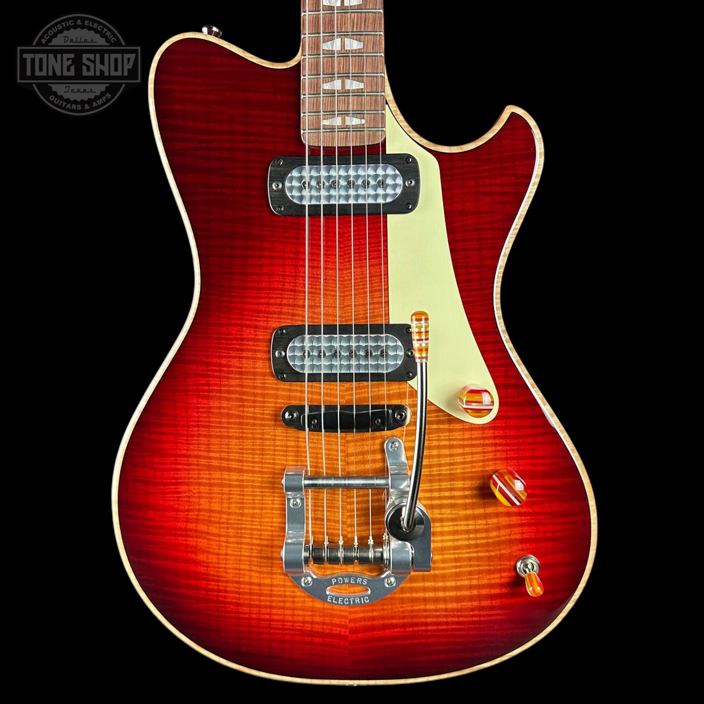 Powers Electric A-Type Select Washed Cherry / Garnet Red w/softcase B468
