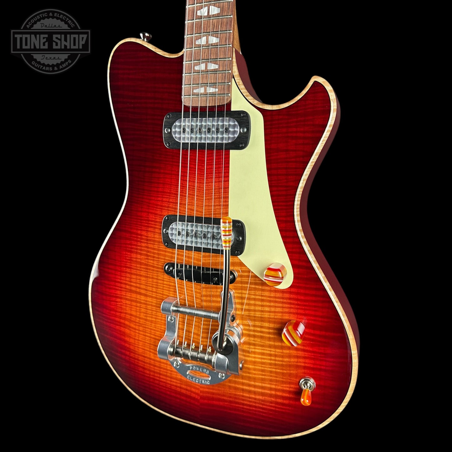 Powers Electric A-Type Select Washed Cherry / Garnet Red w/softcase B468