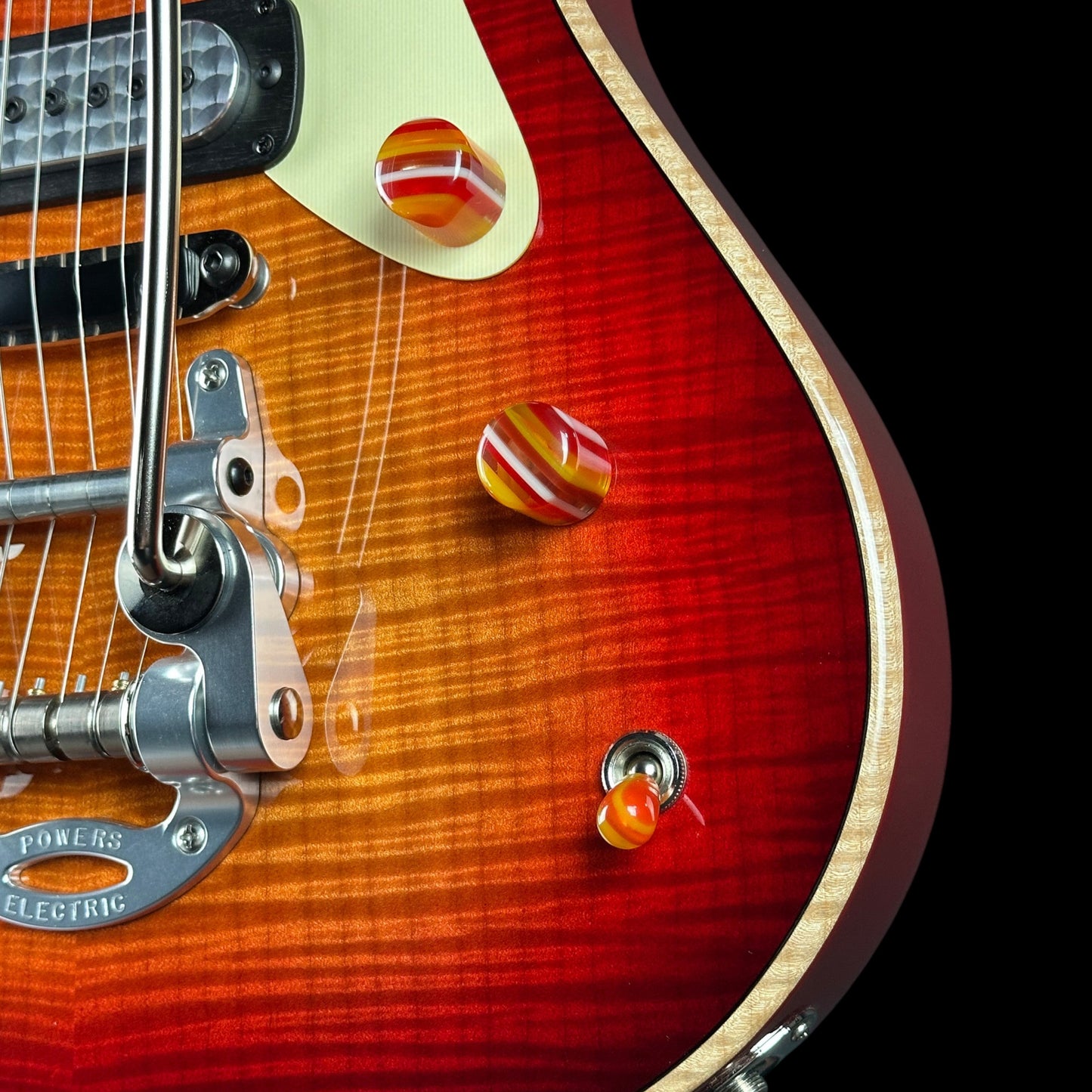 Powers Electric A-Type Select Washed Cherry / Garnet Red w/softcase B468