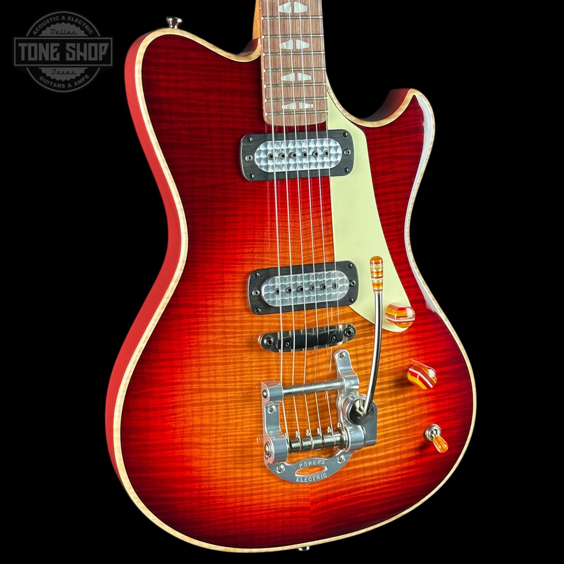 Powers Electric A-Type Select Washed Cherry / Garnet Red w/softcase B468