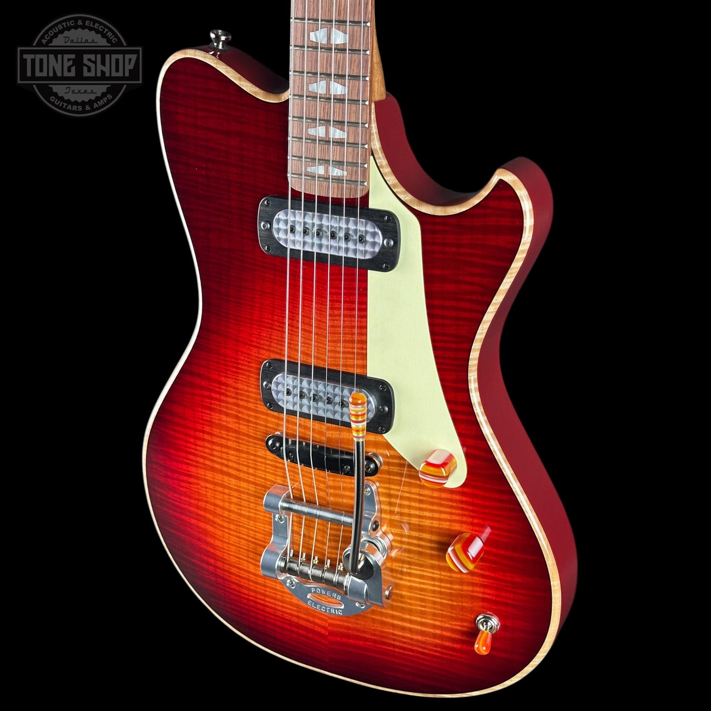 Powers Electric A-Type Select Washed Cherry / Garnet Red w/softcase B468