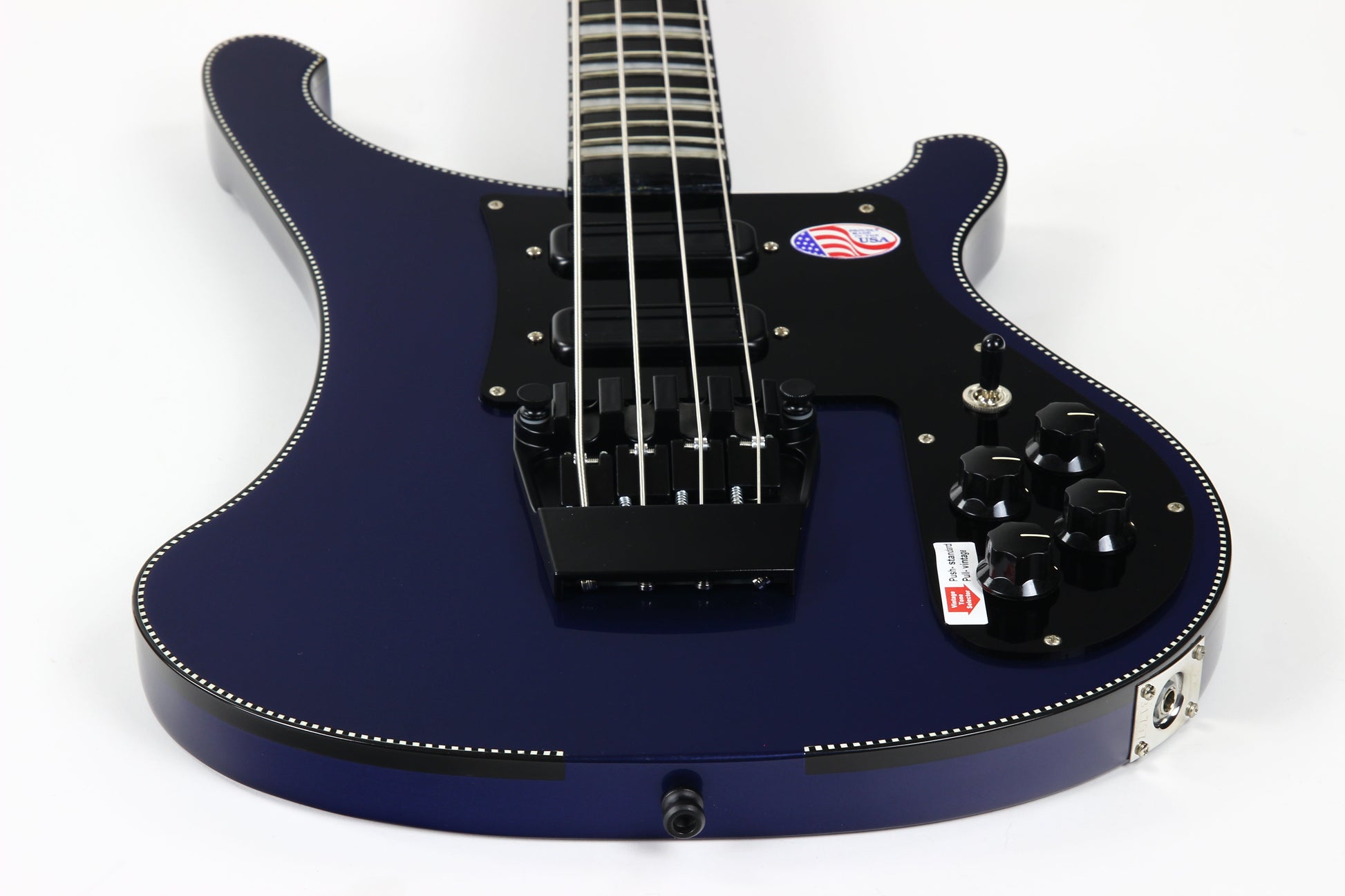 2022 Rickenbacker 4030 Short Scale Bass Midnight Blue Checkerboard Binding CB 4003