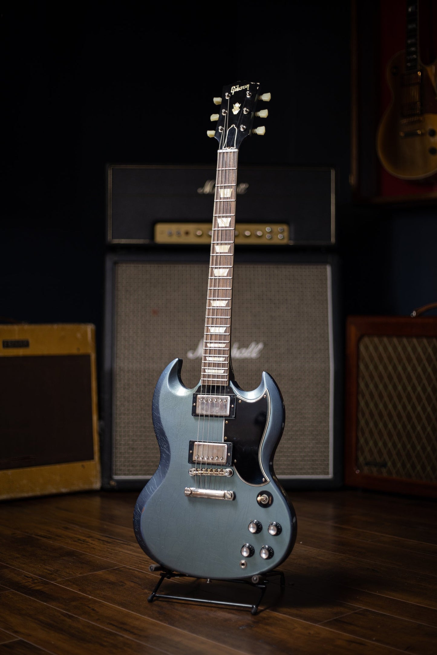 Gibson Custom Shop Murphy Lab 1964 SG Standard Stop Bar Light Aged - Pelham Blue