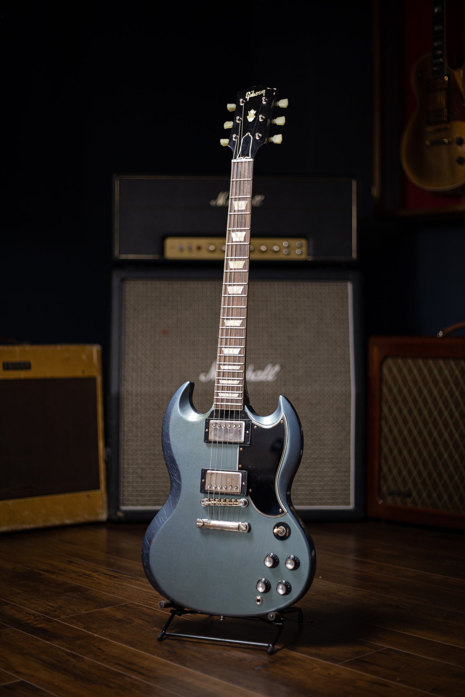 Gibson Custom Shop Murphy Lab 1964 SG Standard Stop Bar Light Aged - Pelham Blue