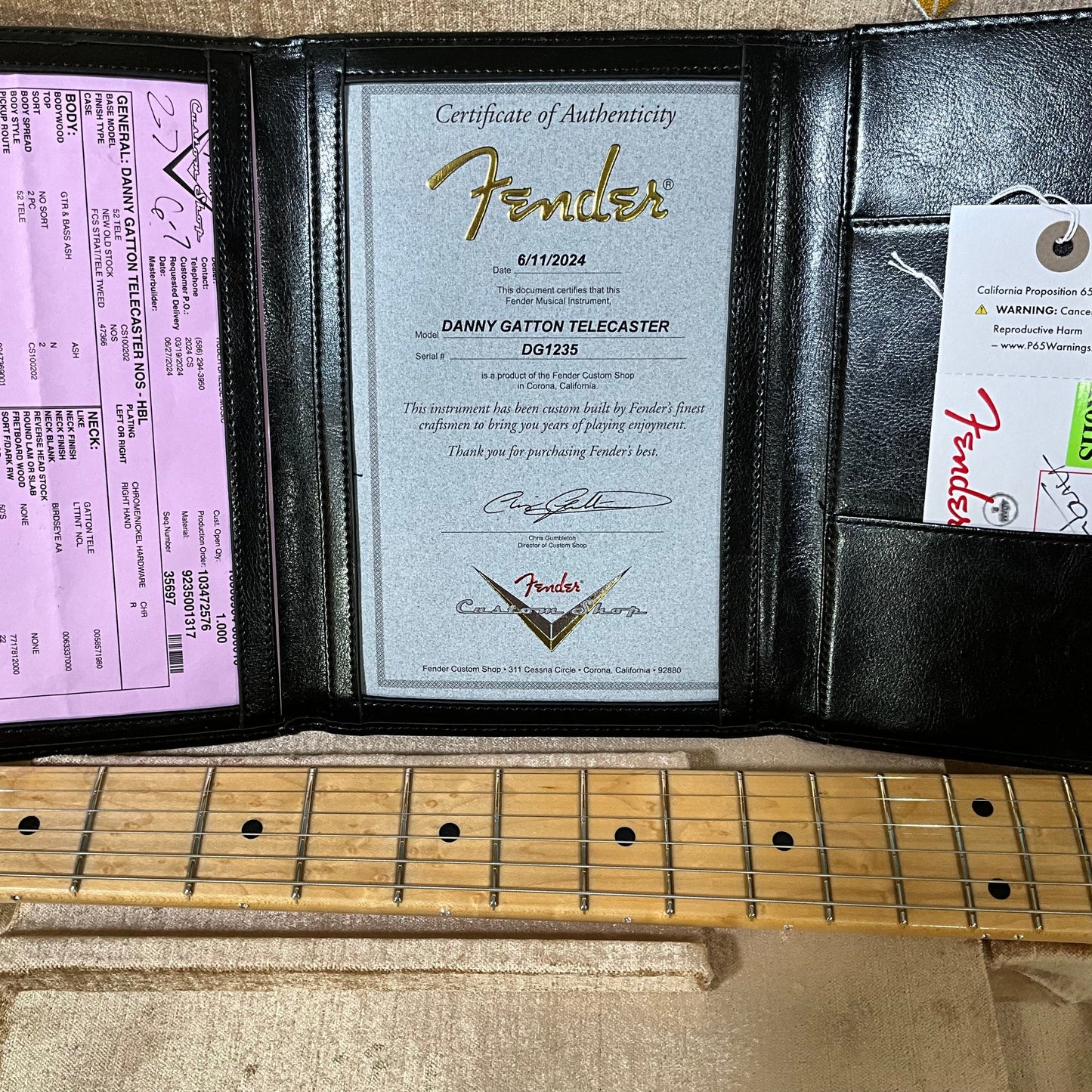 Fender Custom Shop Danny Gatton Signature Telecaster Electric Guitar - Honey Blonde