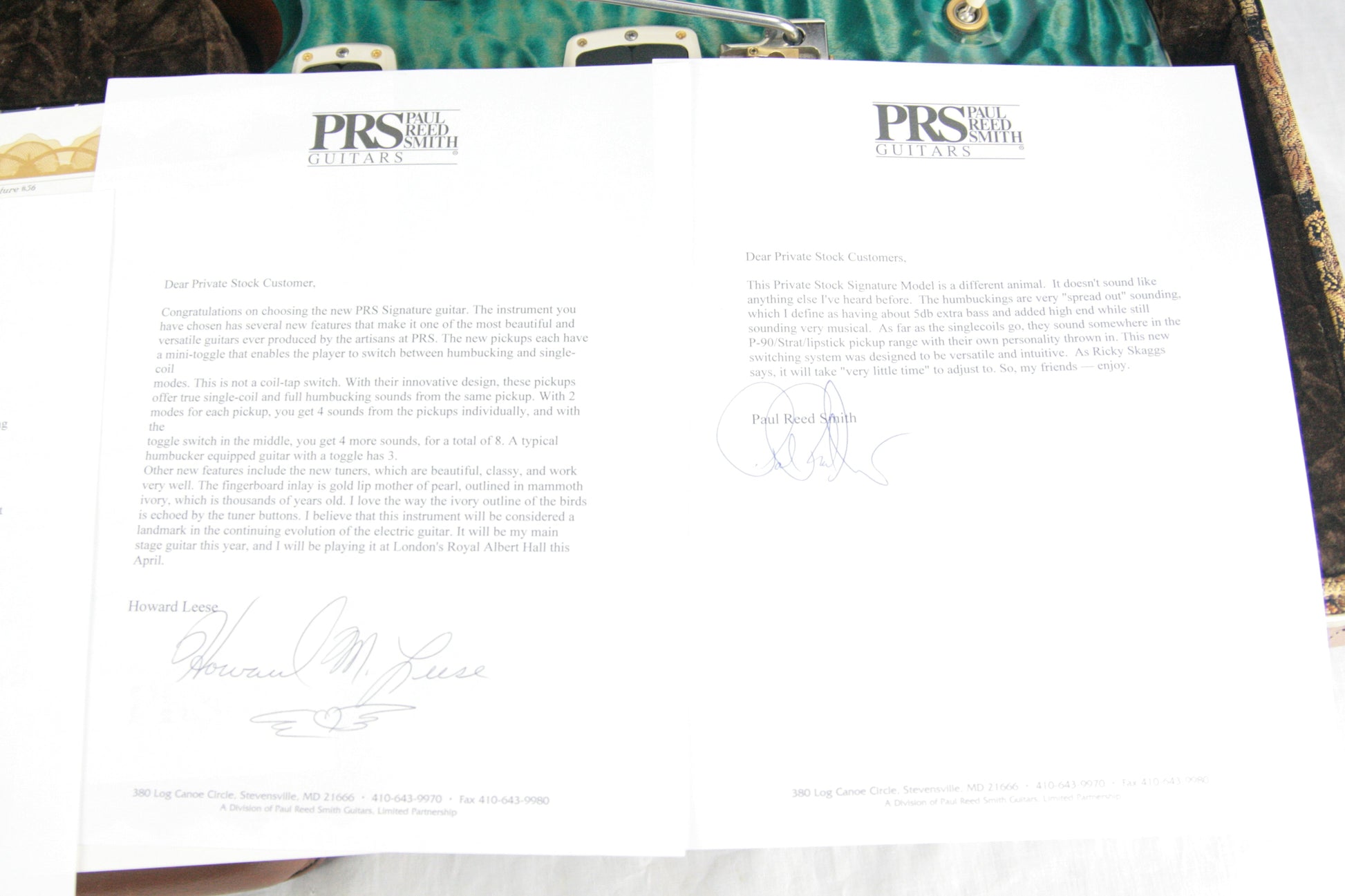 2011 PRS Signature Limited Run PRIVATE STOCK! Paul Reed Smith INCREDIBLE TOP!