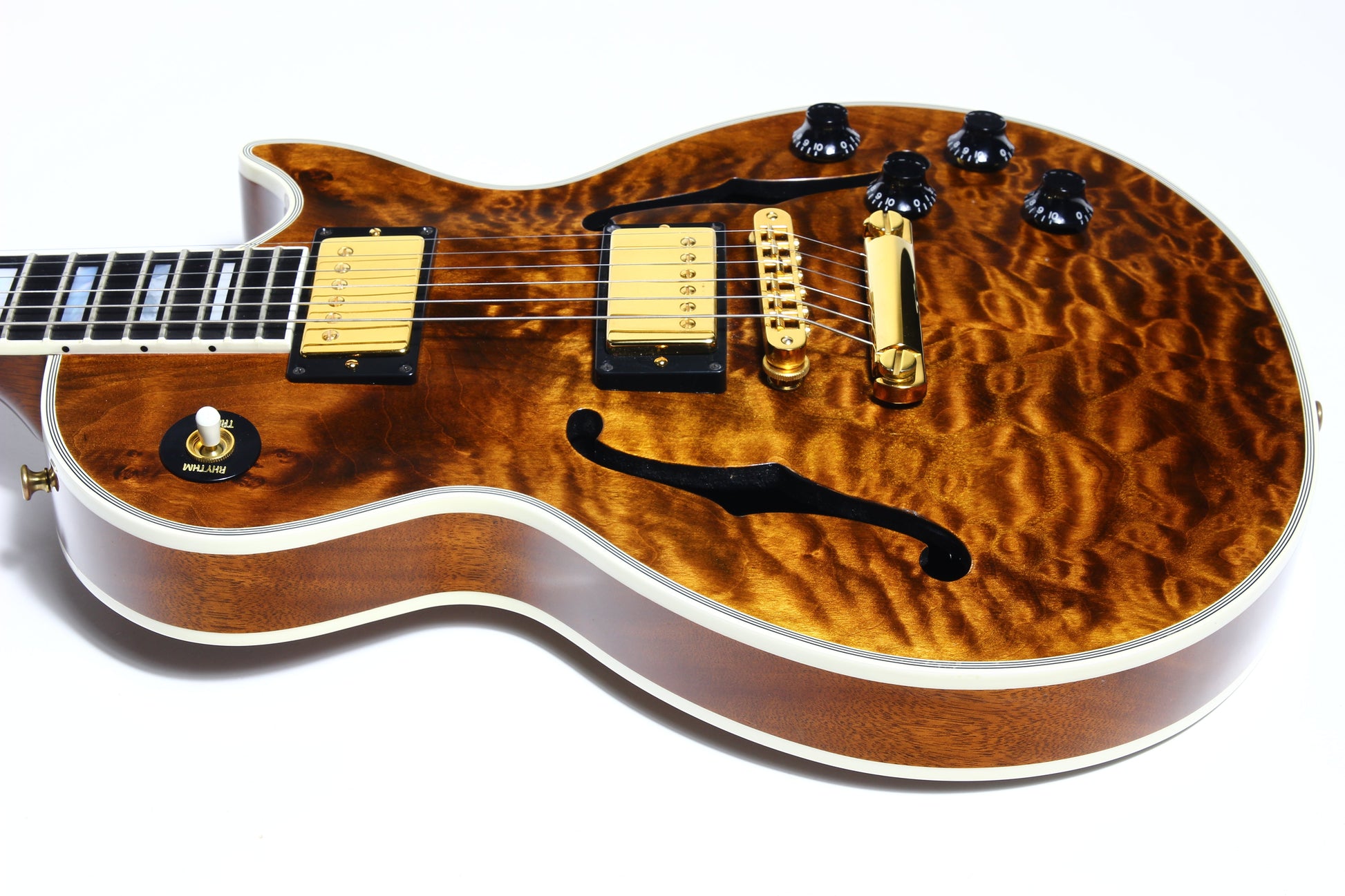 1995 Gibson Custom Shop Les Paul Bantam Elite Plus Florentine ROOTBEER QUILT -- ES 335 Semi Hollow