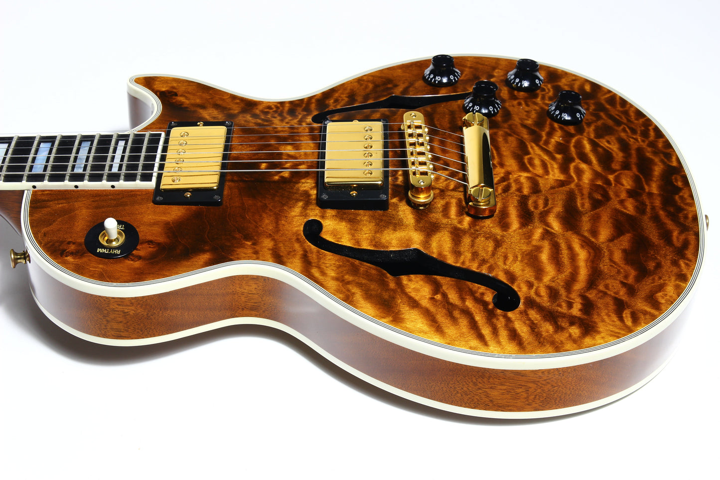 1995 Gibson Custom Shop Les Paul Bantam Elite Plus Florentine ROOTBEER QUILT -- ES 335 Semi Hollow