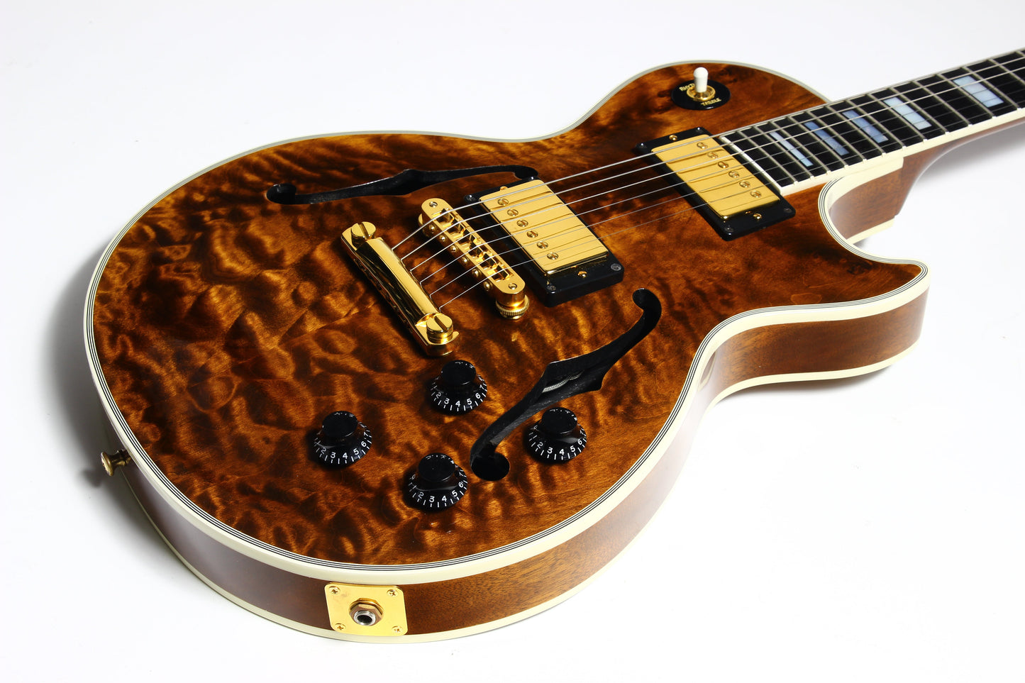 1995 Gibson Custom Shop Les Paul Bantam Elite Plus Florentine ROOTBEER QUILT -- ES 335 Semi Hollow