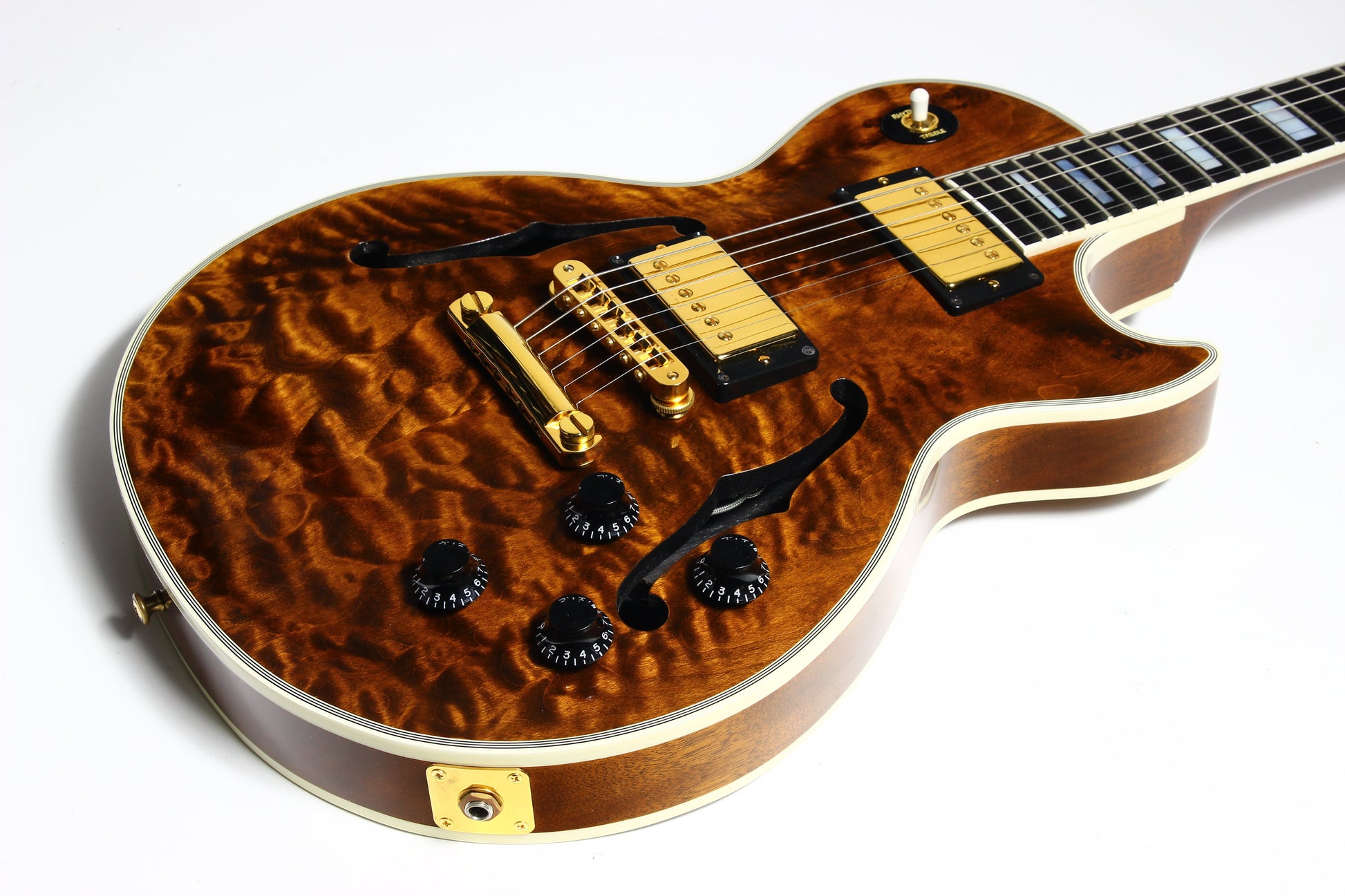 1995 Gibson Custom Shop Les Paul Bantam Elite Plus Florentine ROOTBEER QUILT -- ES 335 Semi Hollow