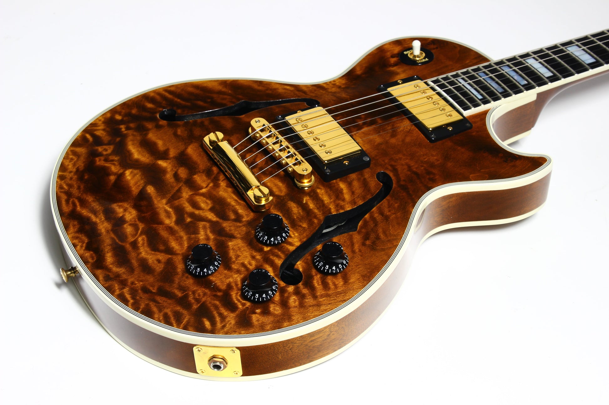 1995 Gibson Custom Shop Les Paul Bantam Elite Plus Florentine ROOTBEER QUILT -- ES 335 Semi Hollow