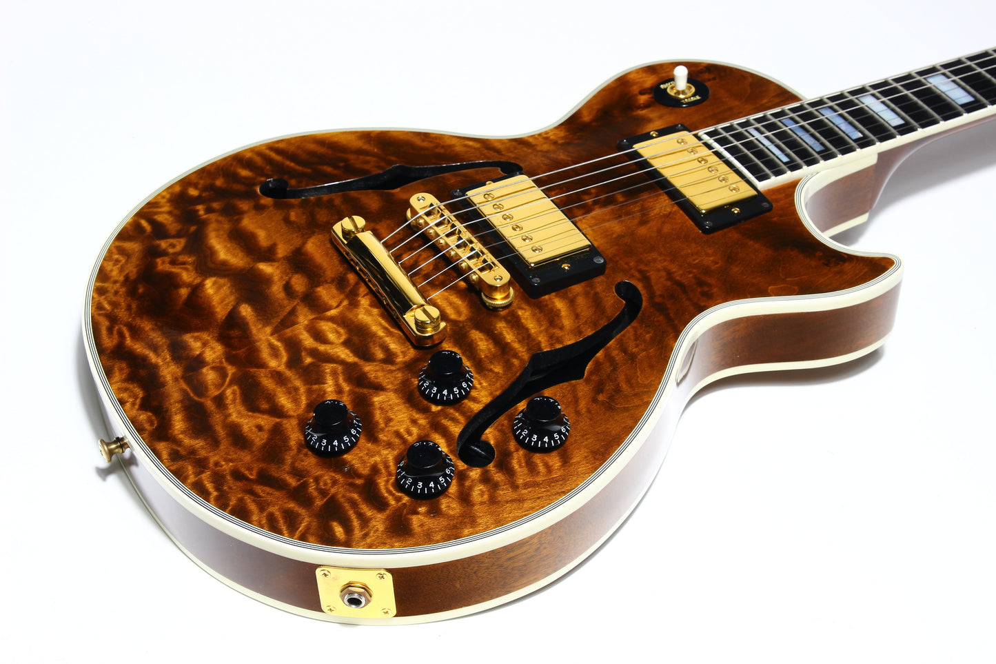 1995 Gibson Custom Shop Les Paul Bantam Elite Plus Florentine ROOTBEER QUILT -- ES 335 Semi Hollow