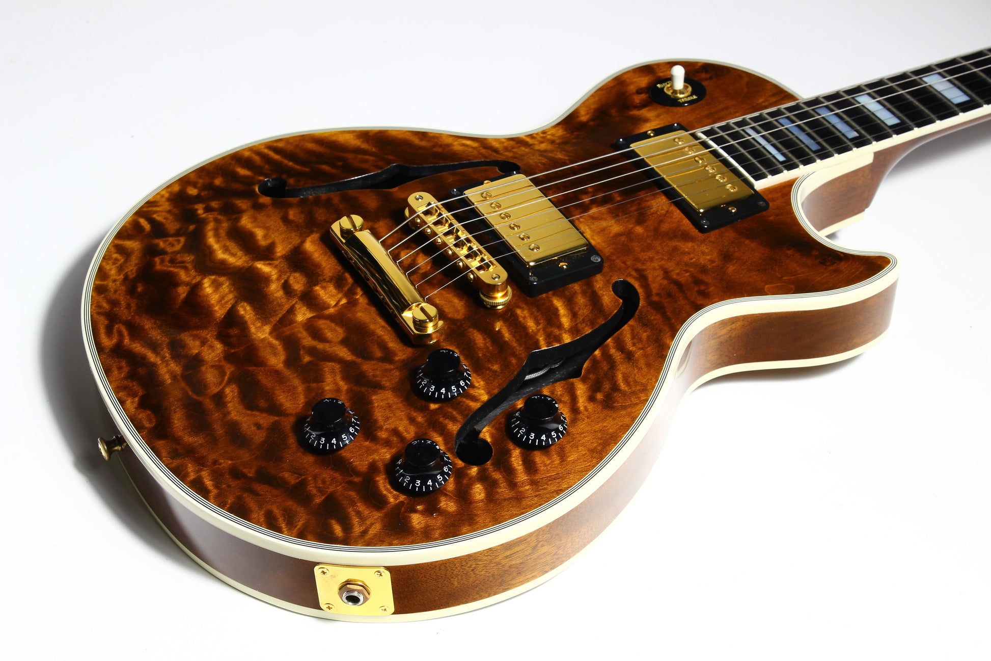 1995 Gibson Custom Shop Les Paul Bantam Elite Plus Florentine ROOTBEER QUILT -- ES 335 Semi Hollow