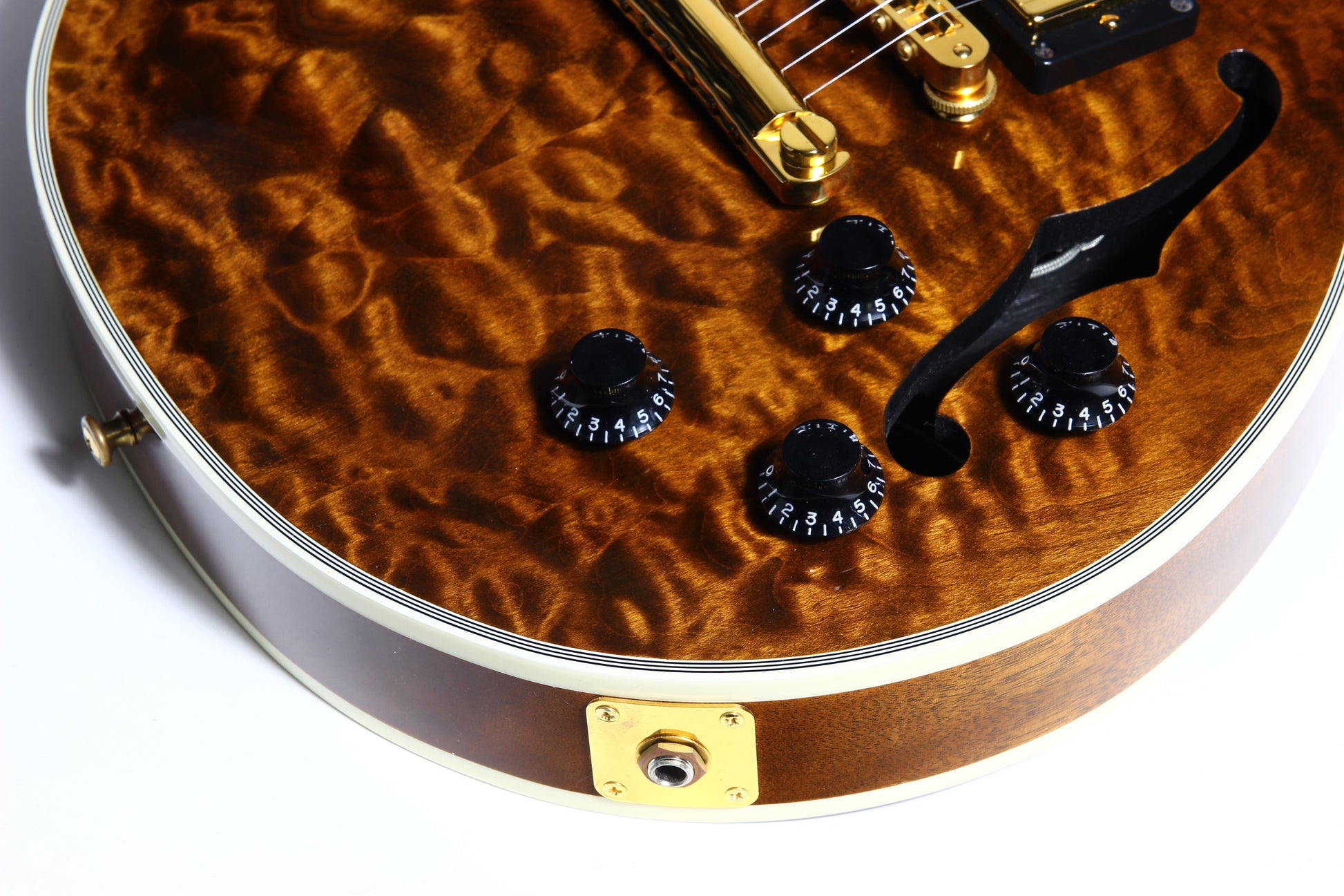 1995 Gibson Custom Shop Les Paul Bantam Elite Plus Florentine ROOTBEER QUILT -- ES 335 Semi Hollow