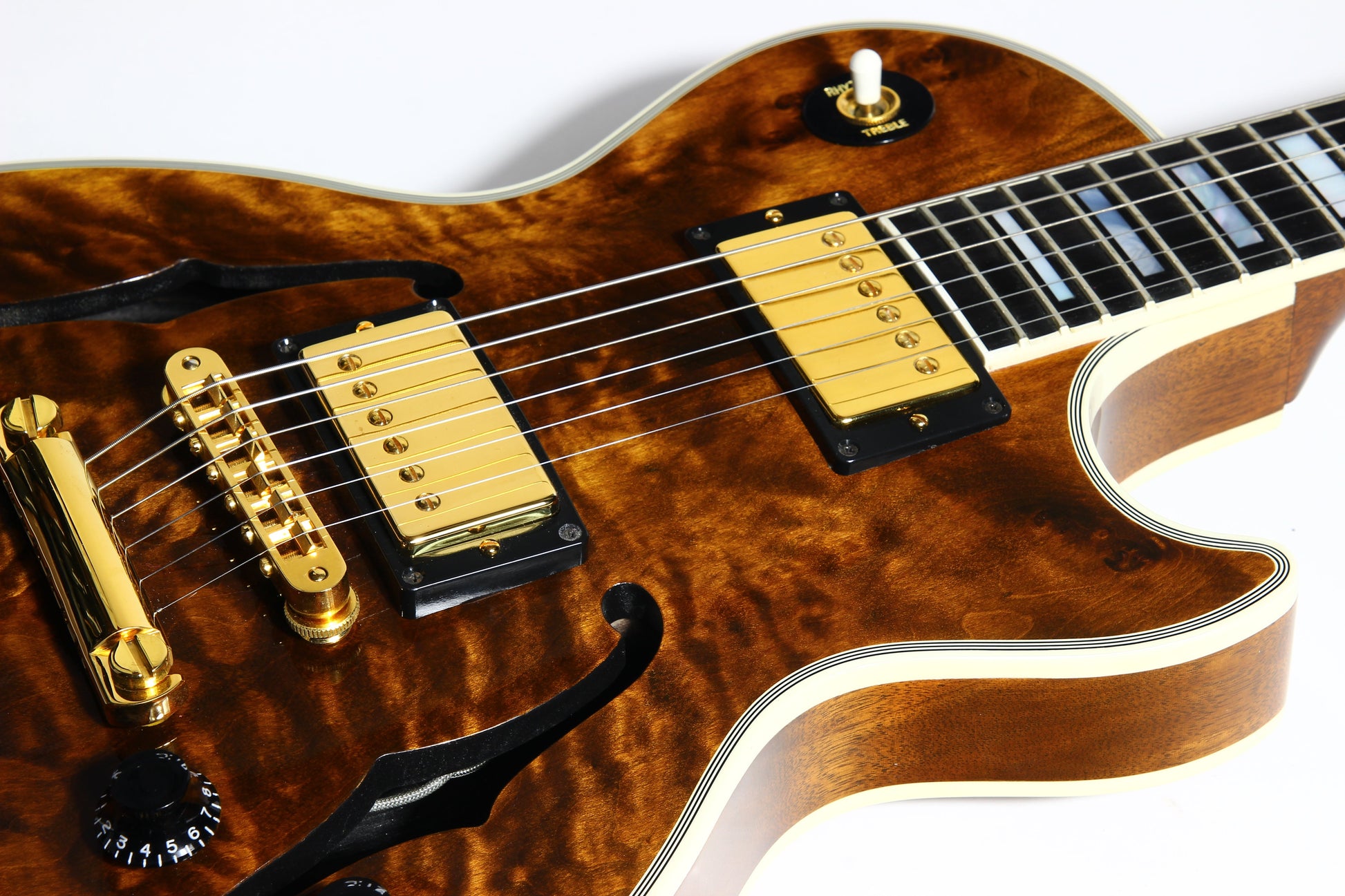 1995 Gibson Custom Shop Les Paul Bantam Elite Plus Florentine ROOTBEER QUILT -- ES 335 Semi Hollow