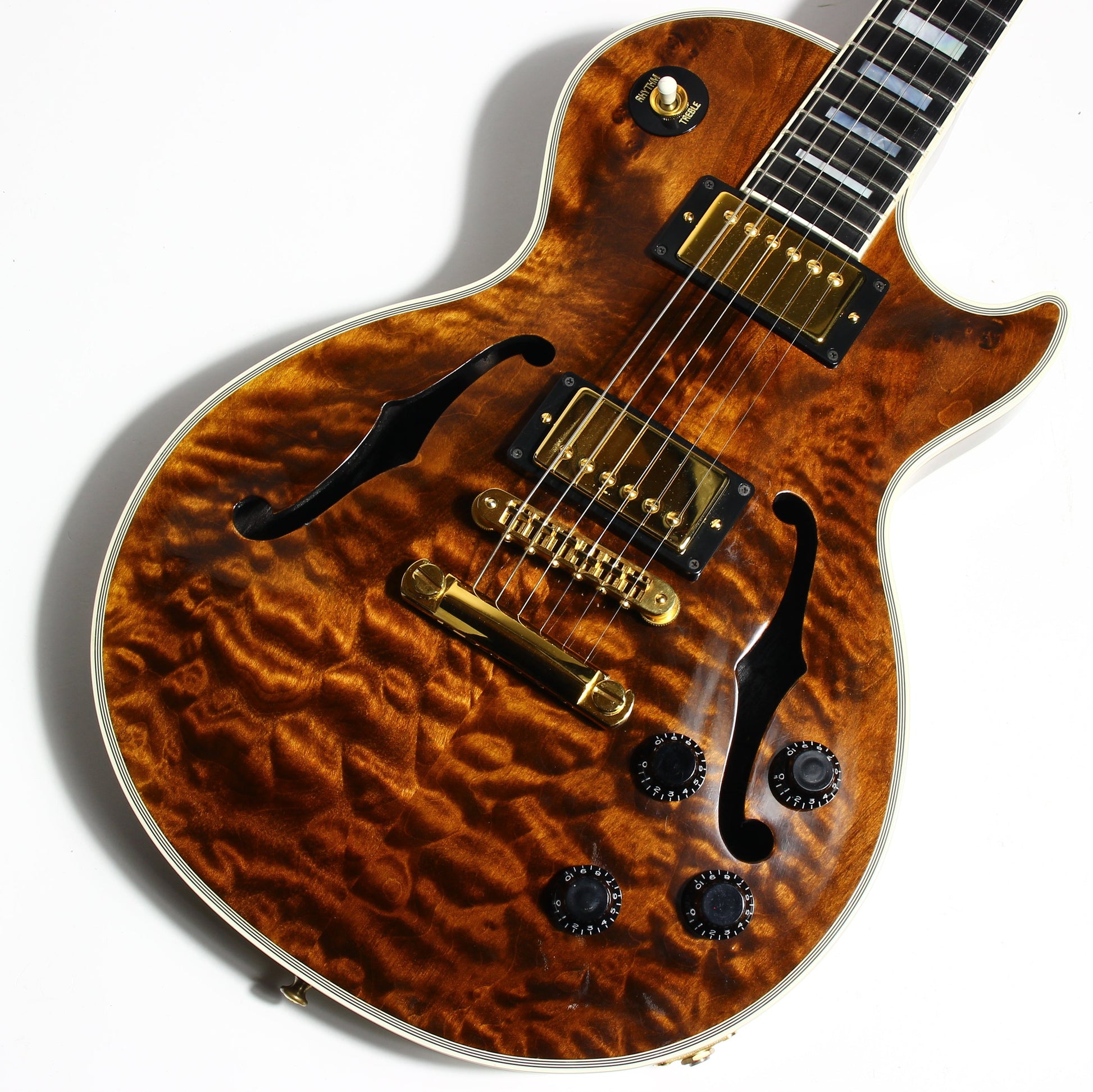 1995 Gibson Custom Shop Les Paul Bantam Elite Plus Florentine ROOTBEER QUILT -- ES 335 Semi Hollow