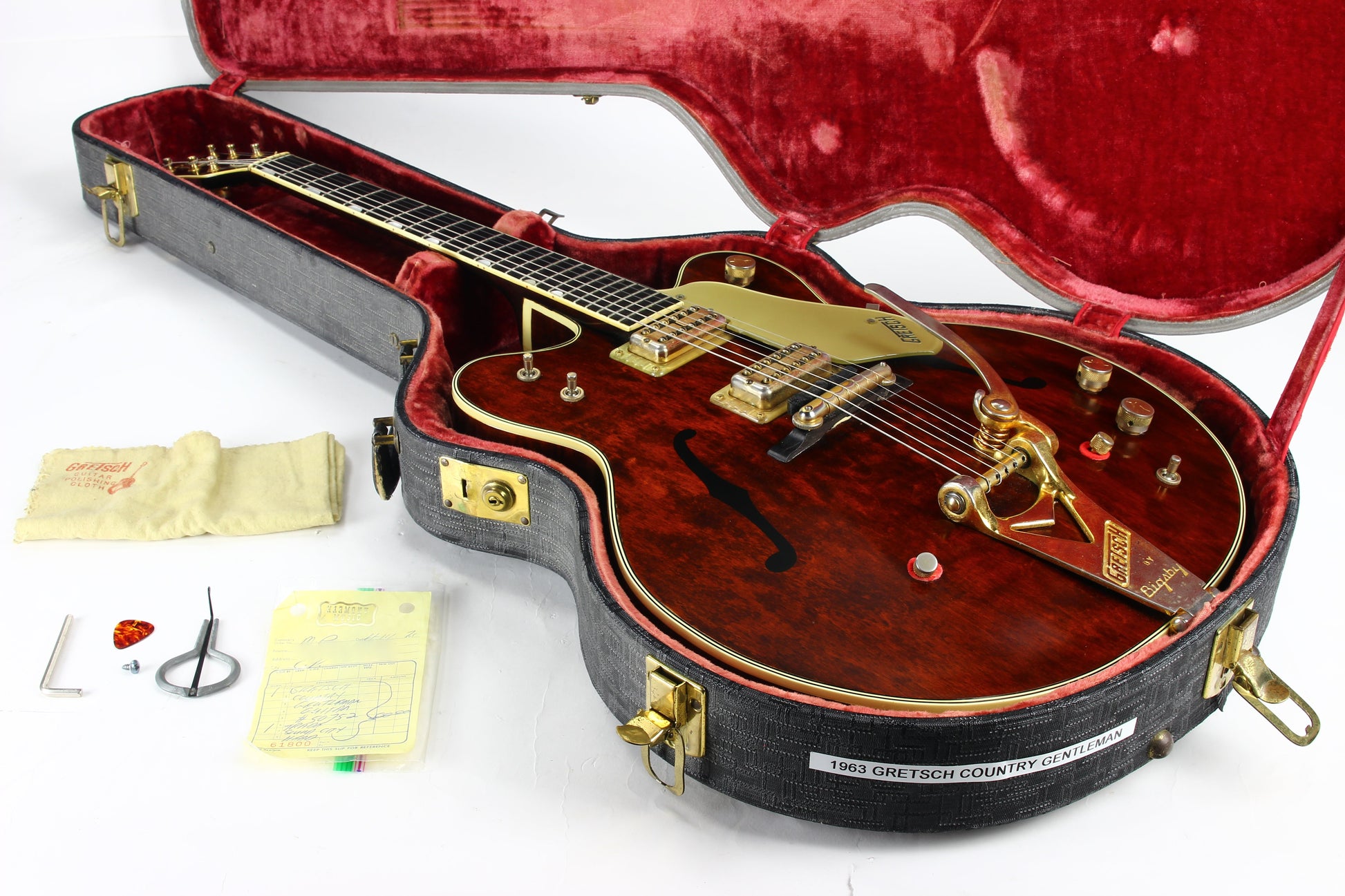 1962 Gretsch 6122 Country Gentleman Chet Atkins - Exact George Harrison Beatles Specs! Double Red Felt Mutes!