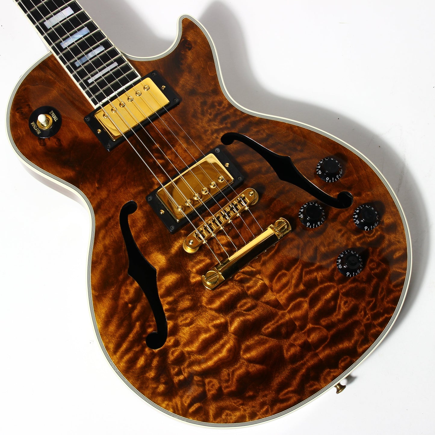 1995 Gibson Custom Shop Les Paul Bantam Elite Plus Florentine ROOTBEER QUILT -- ES 335 Semi Hollow