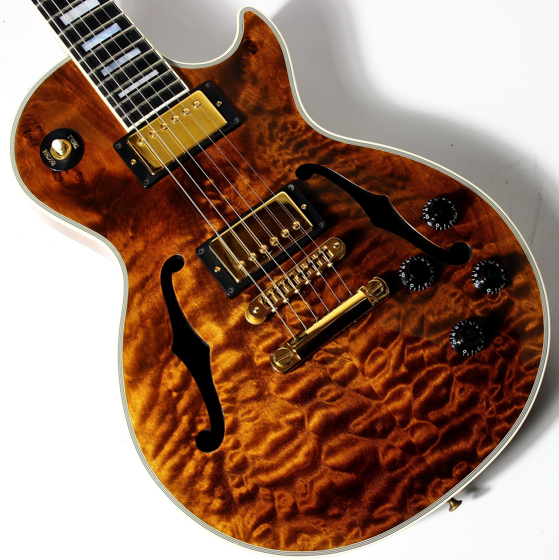 1995 Gibson Custom Shop Les Paul Bantam Elite Plus Florentine ROOTBEER QUILT -- ES 335 Semi Hollow