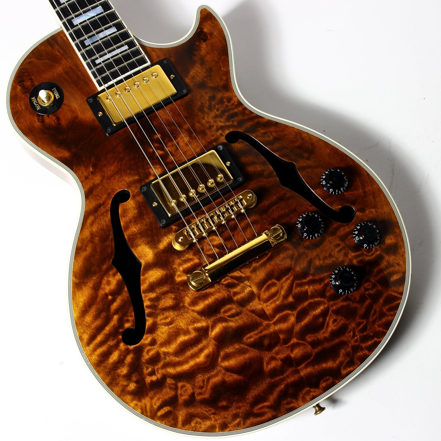 1995 Gibson Custom Shop Les Paul Bantam Elite Plus Florentine ROOTBEER QUILT -- ES 335 Semi Hollow