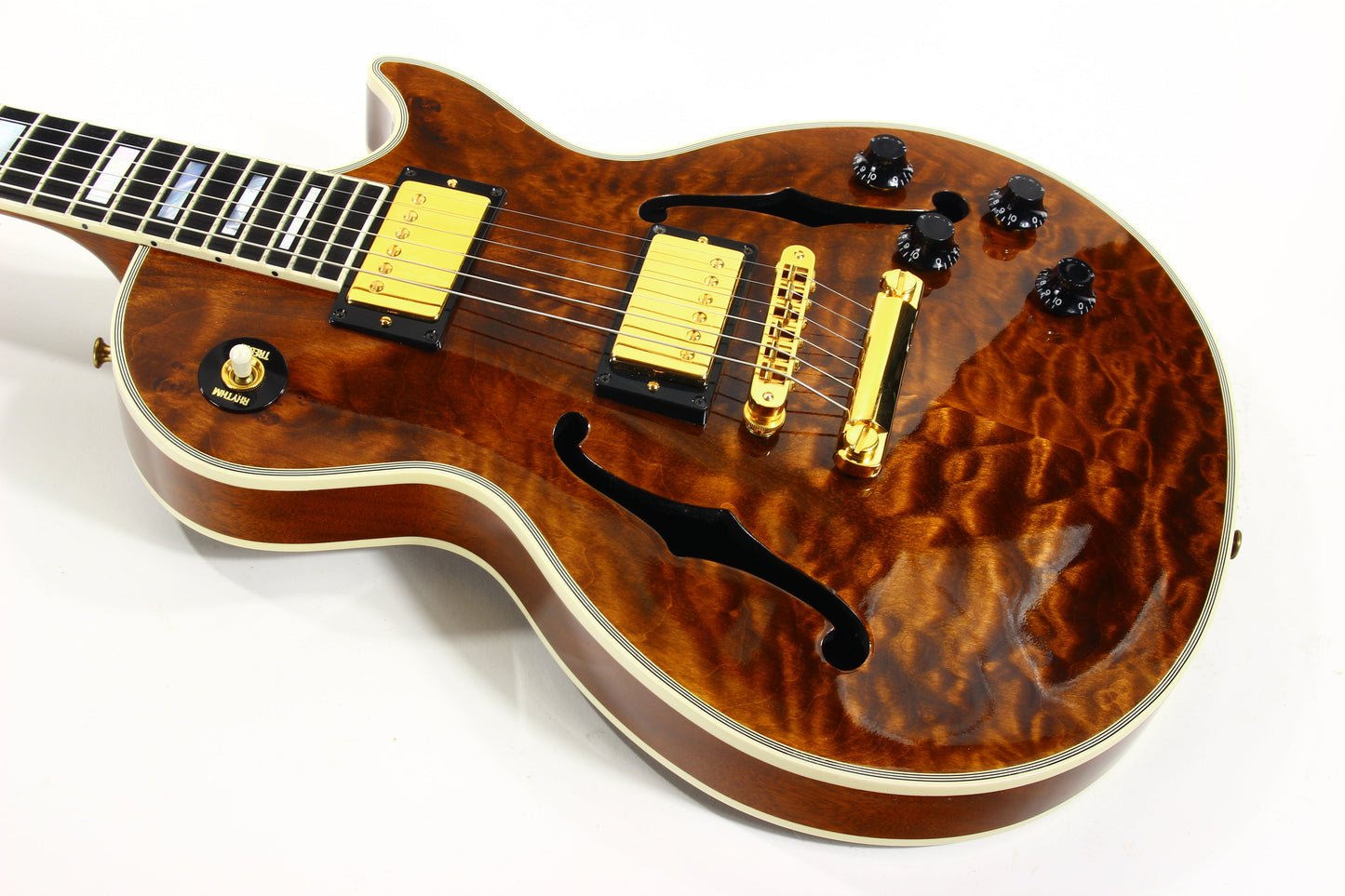 1995 Gibson Custom Shop Les Paul Bantam Elite Plus Florentine ROOTBEER QUILT -- ES 335 Semi Hollow