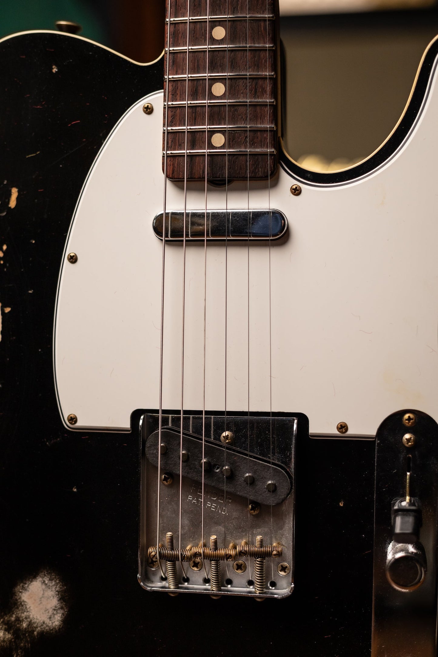 Fender Custom Shop 1960 Telecaster Custom Electric Guitar - Heavy Relic Aged Black