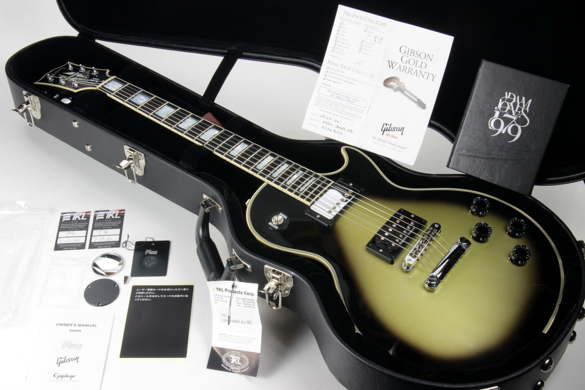 2020 Gibson Custom Shop VOS ADAM JONES 1979 Les Paul Silverburst Signature Model