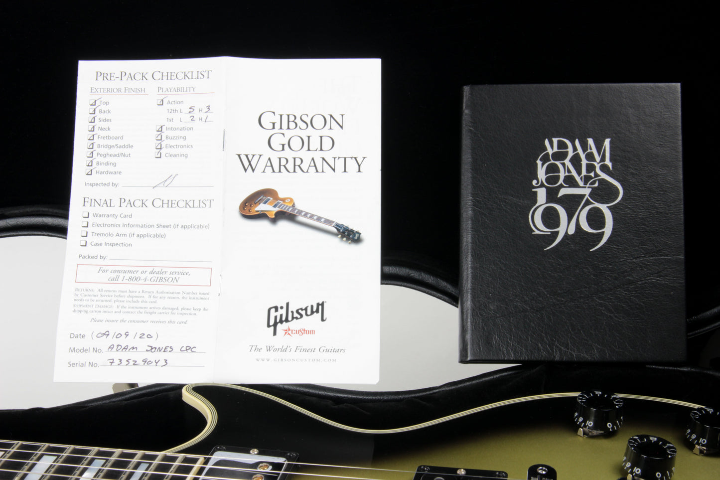 2020 Gibson Custom Shop VOS ADAM JONES 1979 Les Paul Silverburst Signature Model