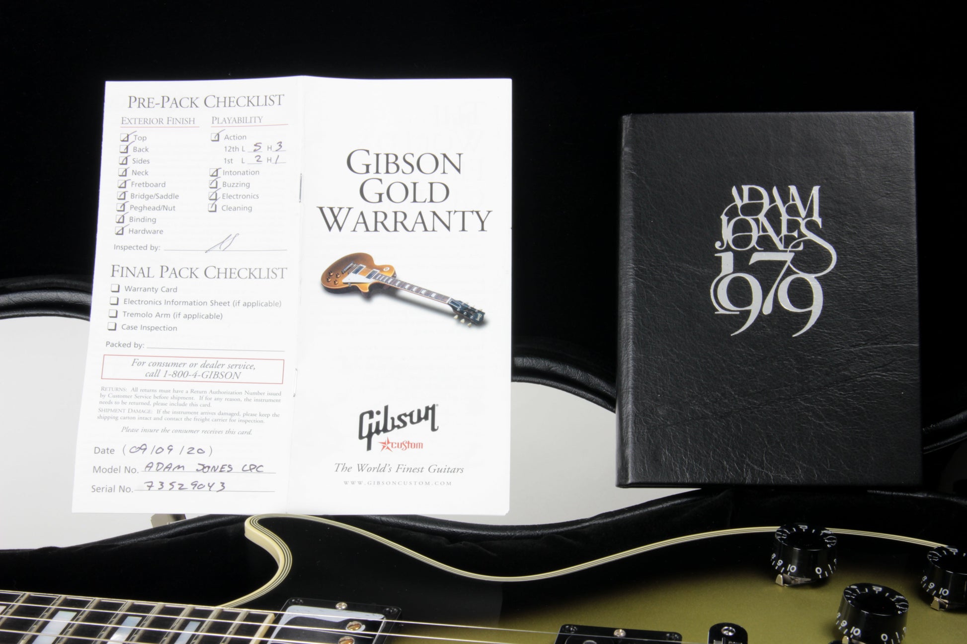 2020 Gibson Custom Shop VOS ADAM JONES 1979 Les Paul Silverburst Signature Model