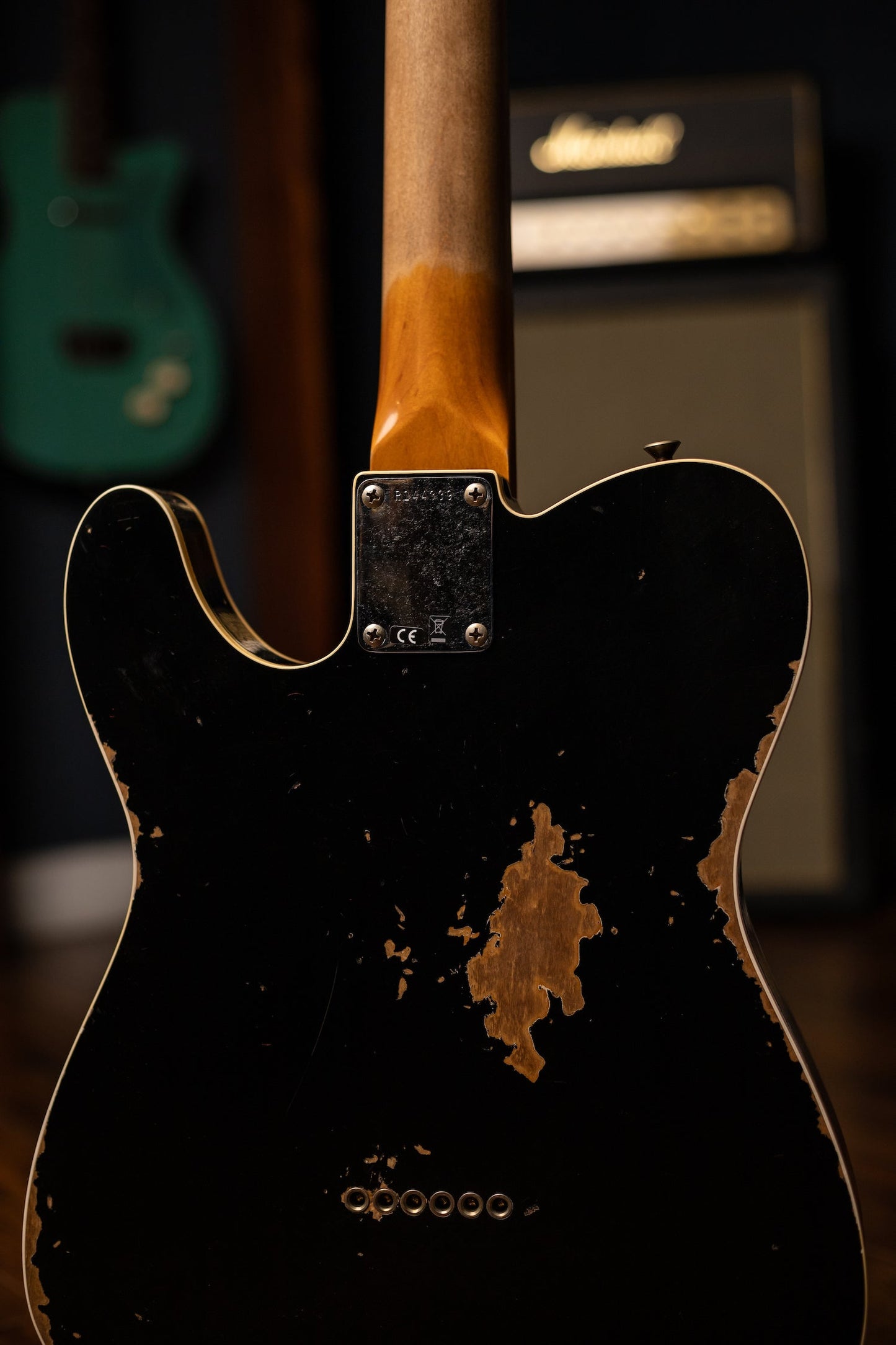 Fender Custom Shop 1960 Telecaster Custom Electric Guitar - Heavy Relic Aged Black